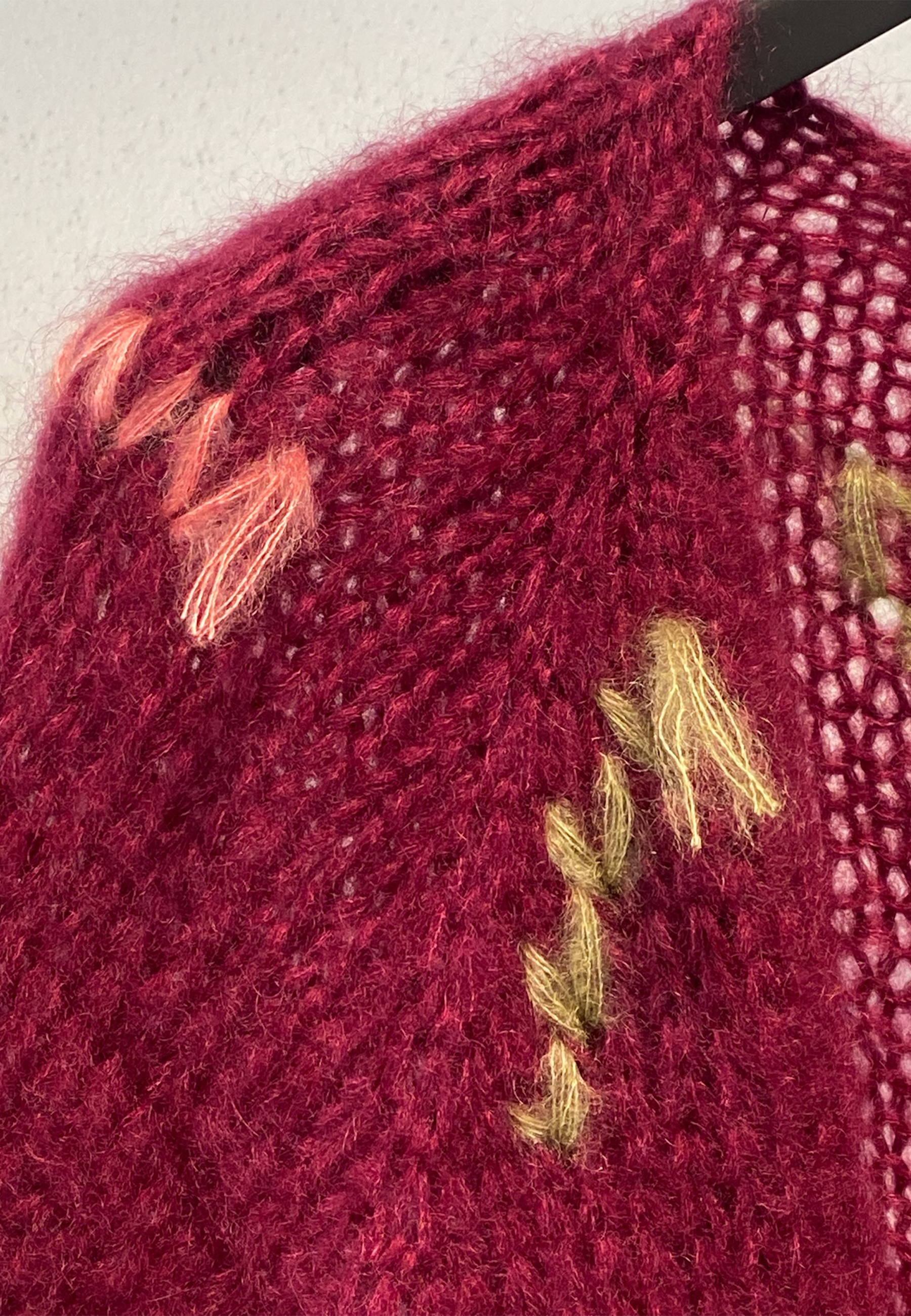 Paulette Mohair Seide Cardigan | Burgundy