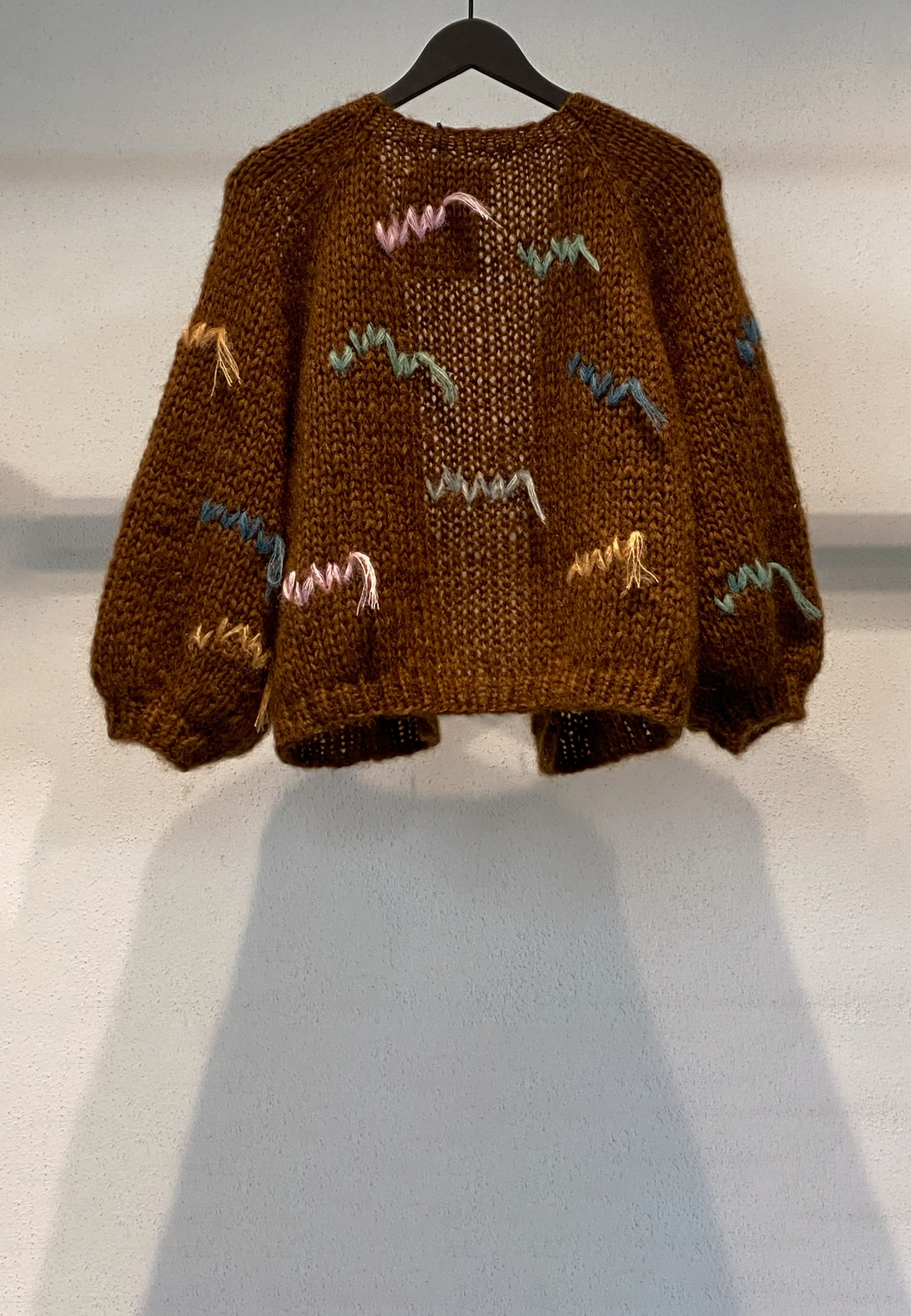 Paulette Mohair Seide Cardigan | Dark Brown