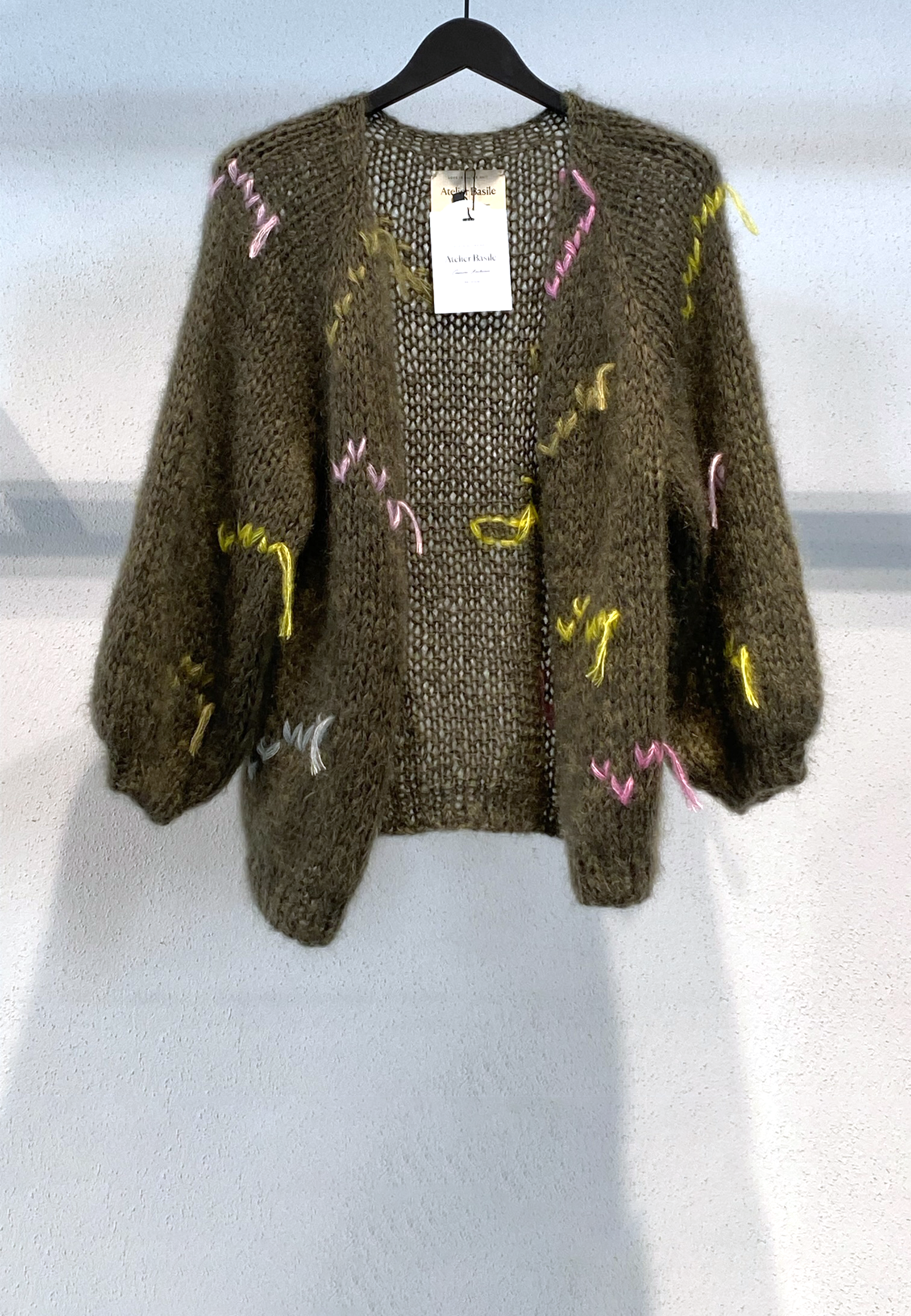 Paulette Mohair Seide Cardigan | Hunter Green