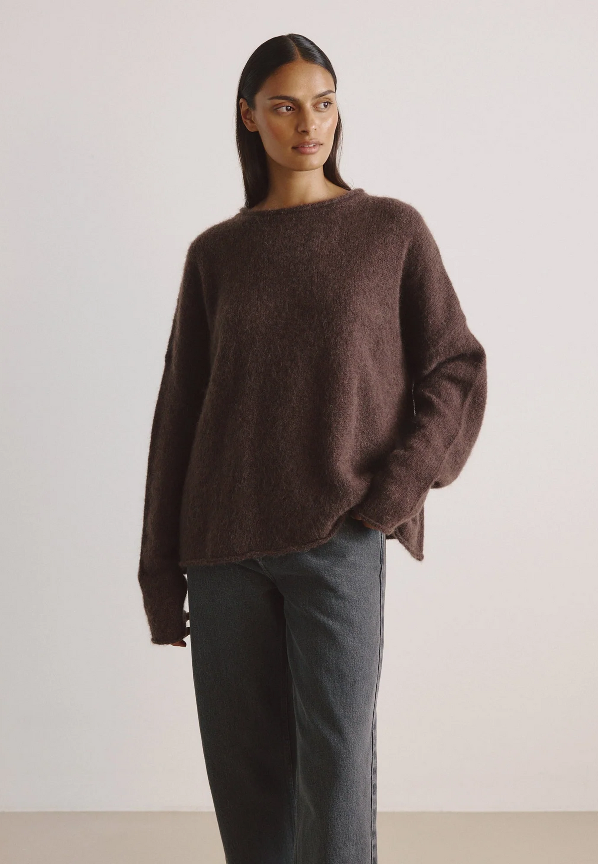Helena Alpaka Pullover | Chocolate
