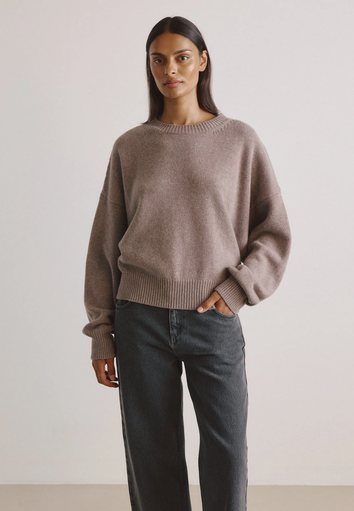 Noon Merino Pullover | Taupe