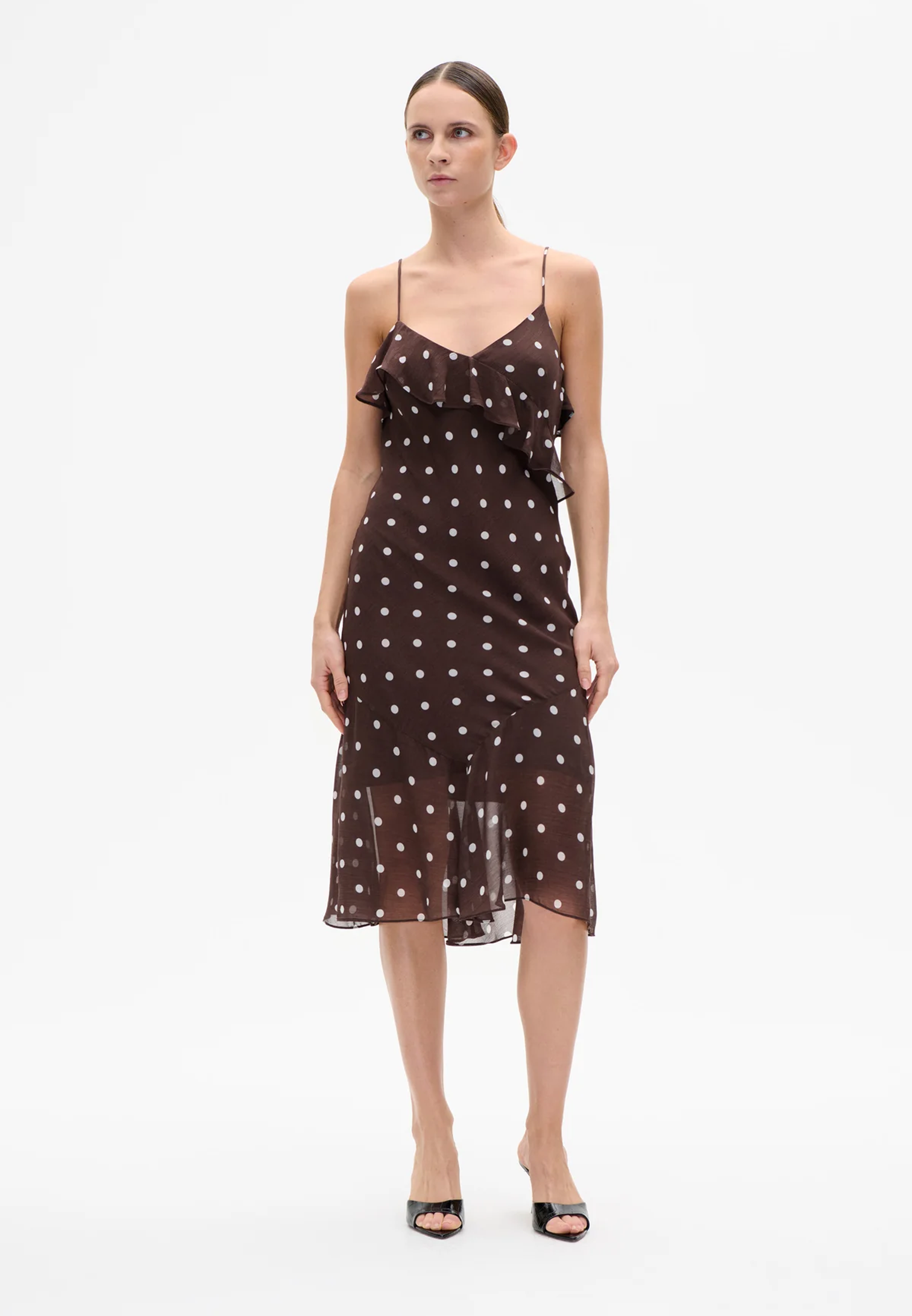 Allis Midikleid | Coffee Bean Dots