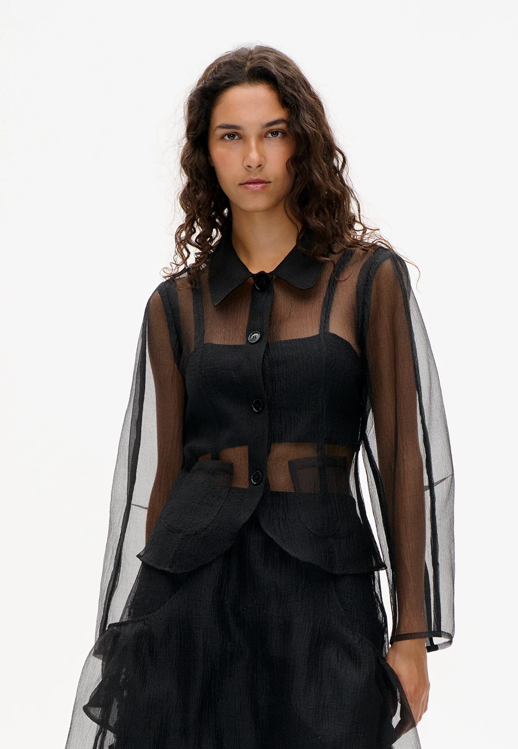 Belottie Transparente Bluse | Black