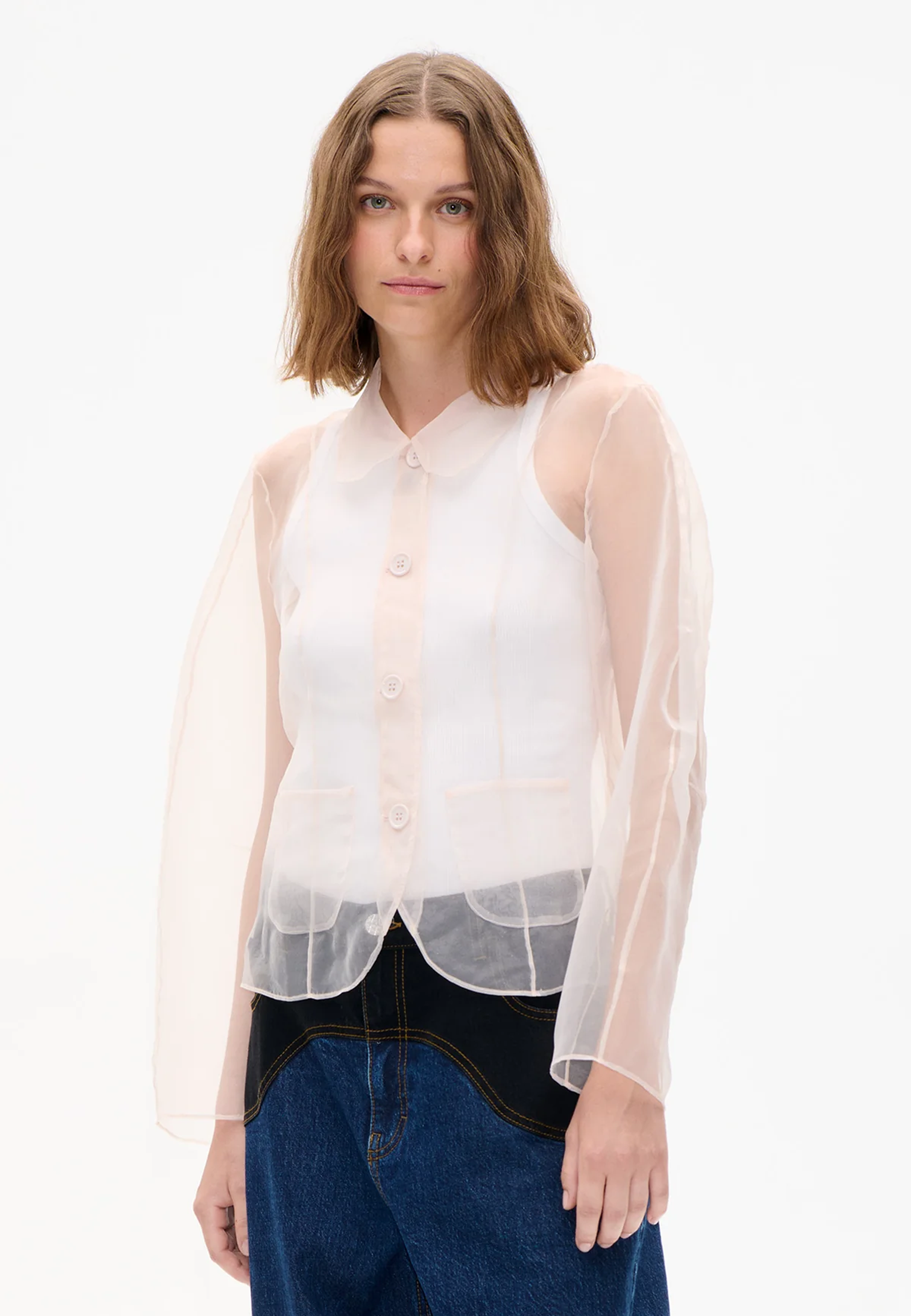 Belottie Transparente Bluse | Fuchsia Pink Flow