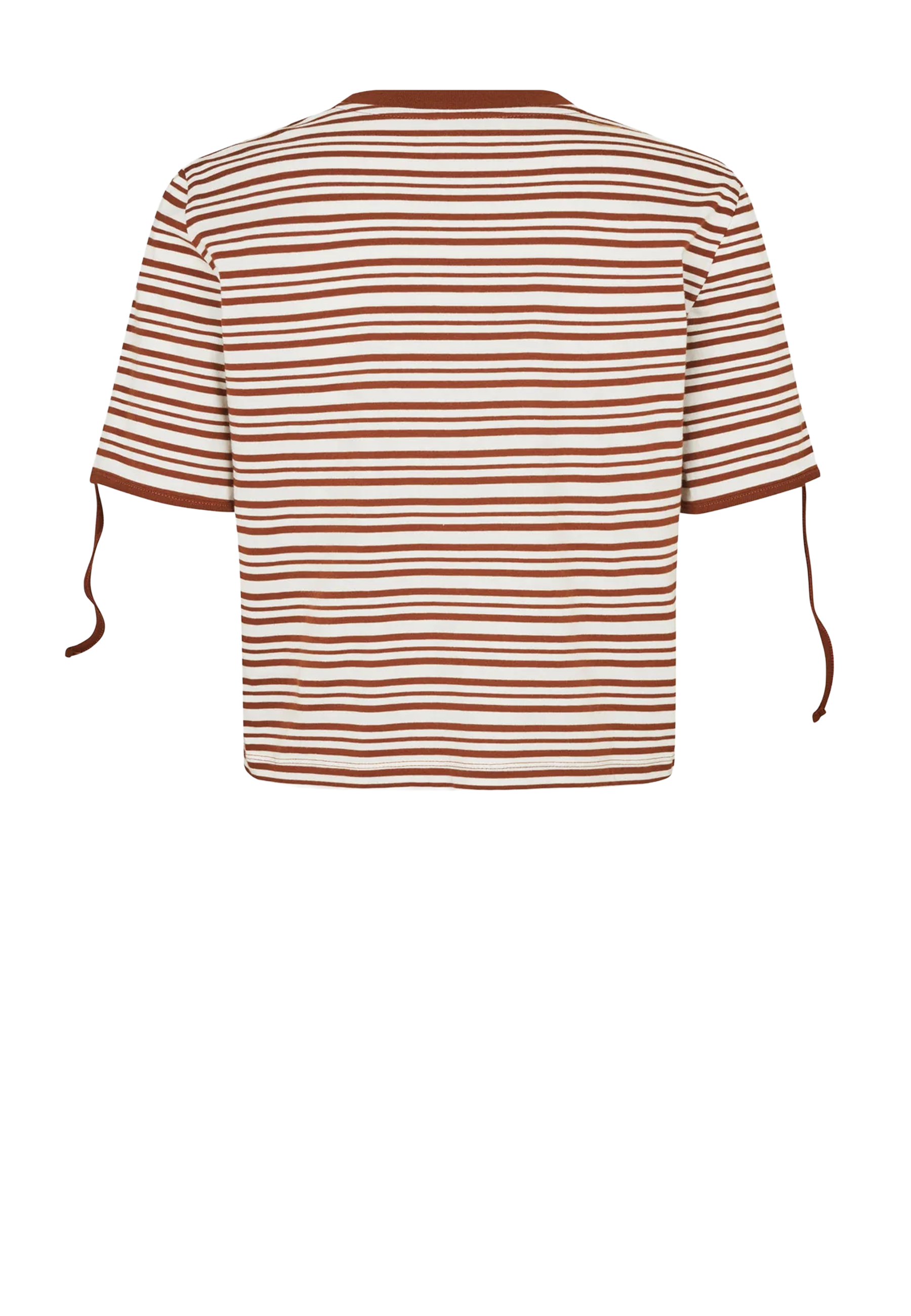 Janet T-shirt | Karamelbrune striber