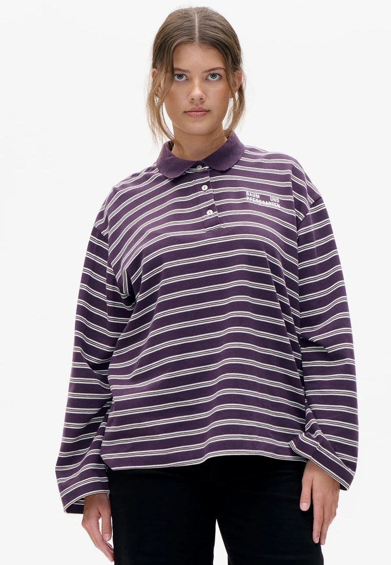 Jeanne Polo-Shirt | Plum Stripe