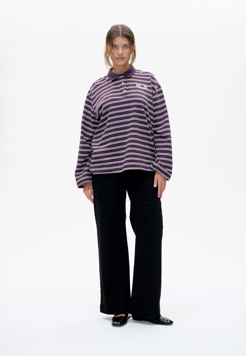 Jeanne Polo-Shirt | Plum Stripe