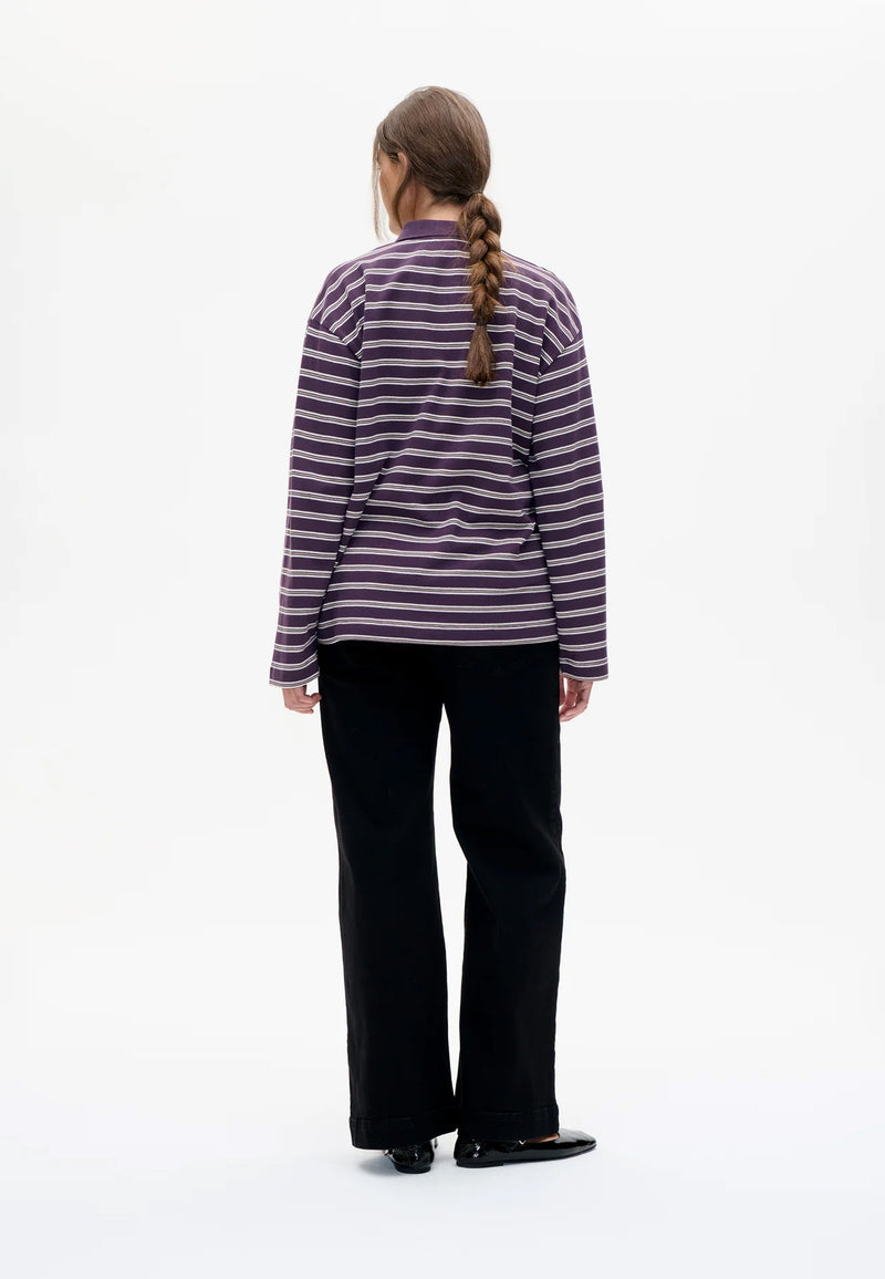 Jeanne Polo-Shirt | Plum Stripe