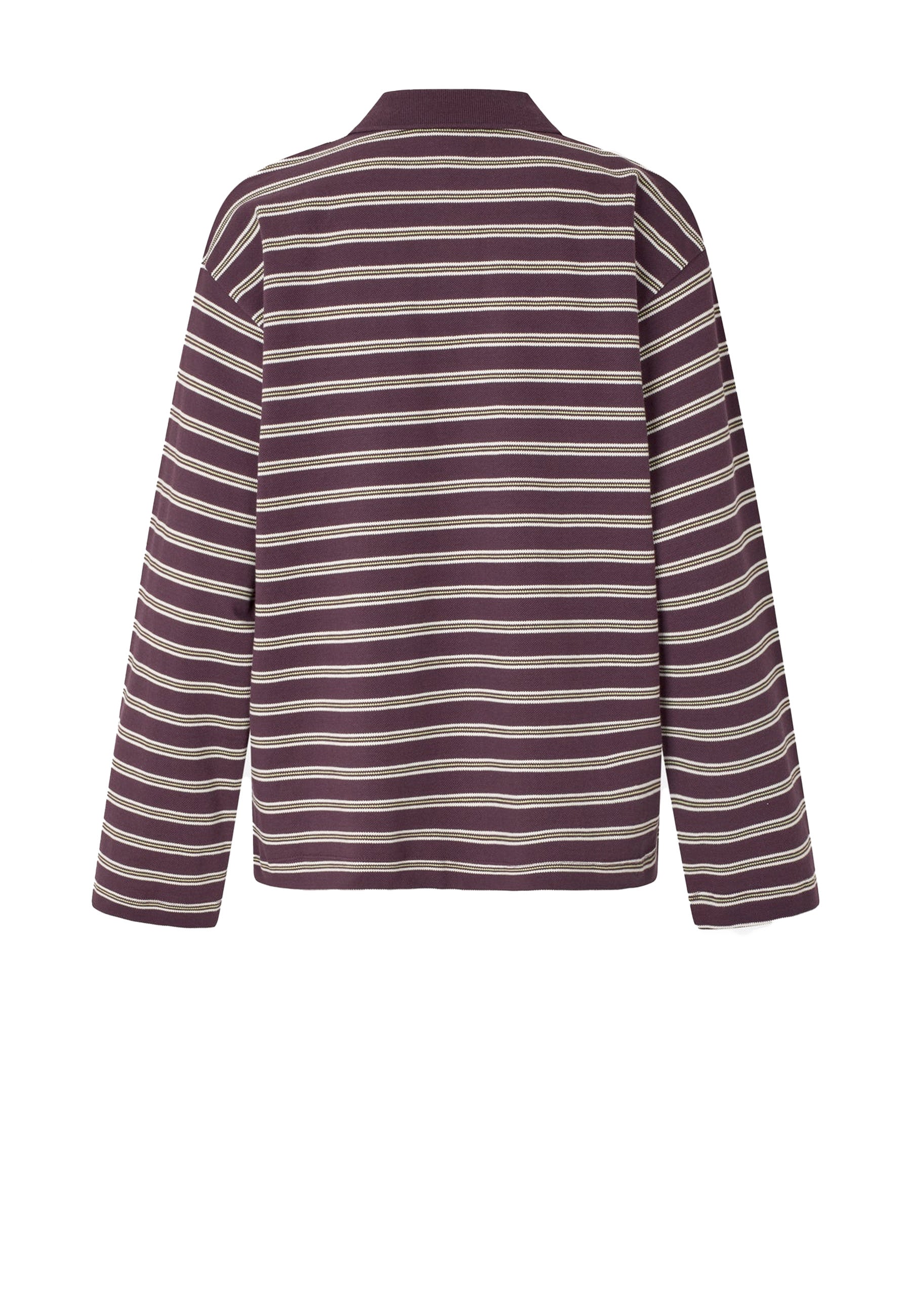 Baum und Pferdgarten | Jeanne Polo-Shirt | Plum Stripe