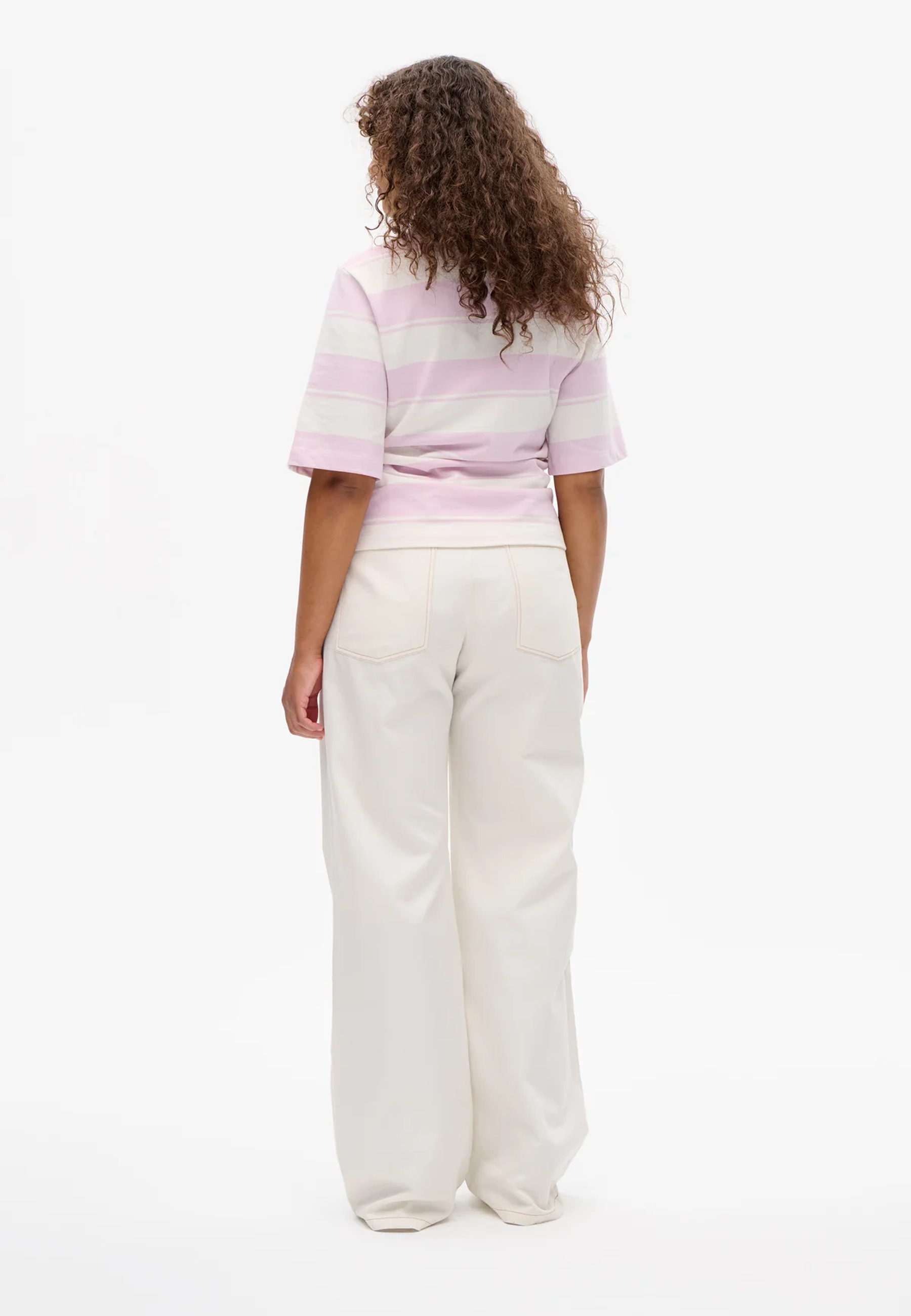 Judithe Polo T-Shirt | Lilac Polo Stripes