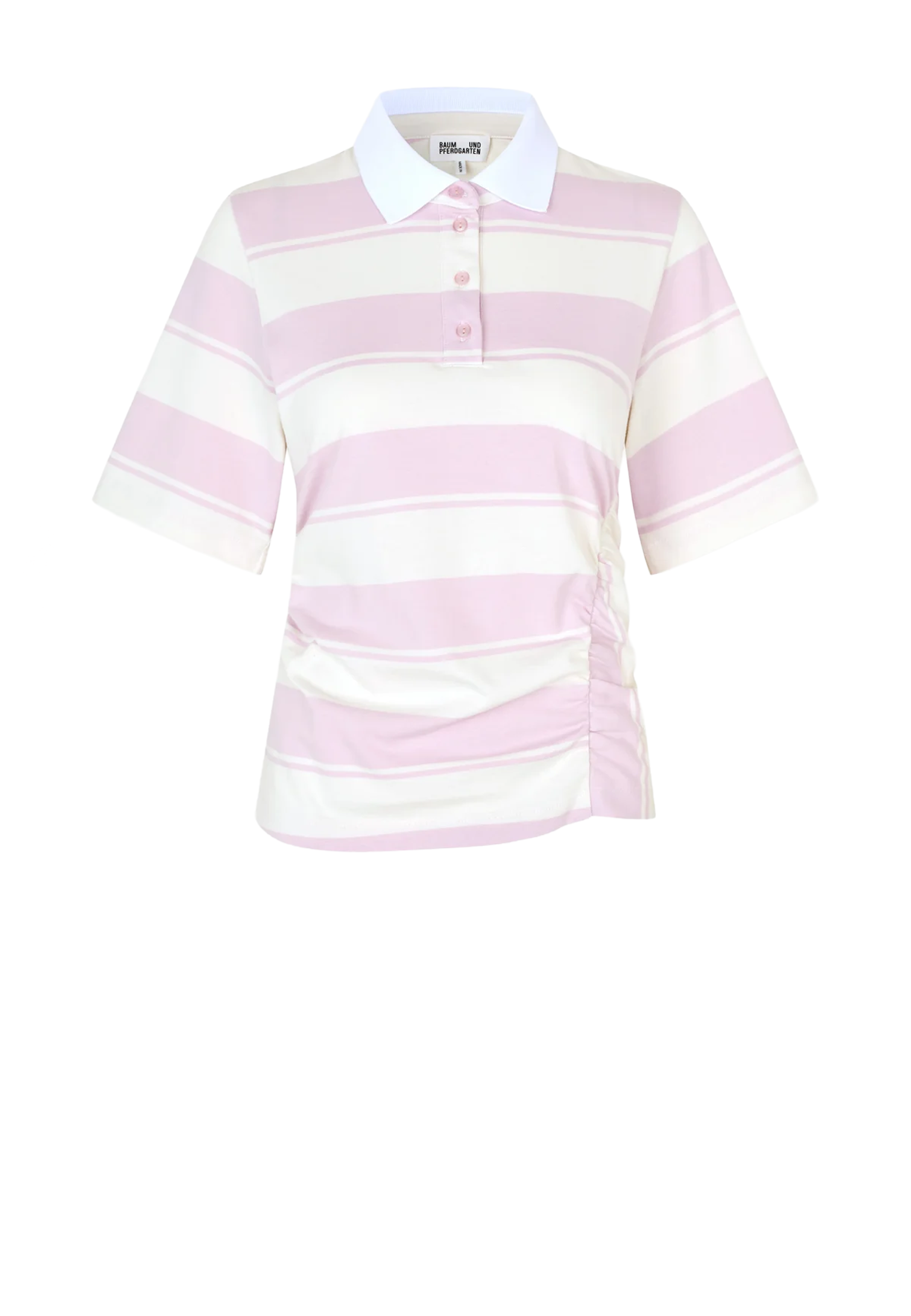 Judithe Polo T-Shirt | Lilac Polo Stripes
