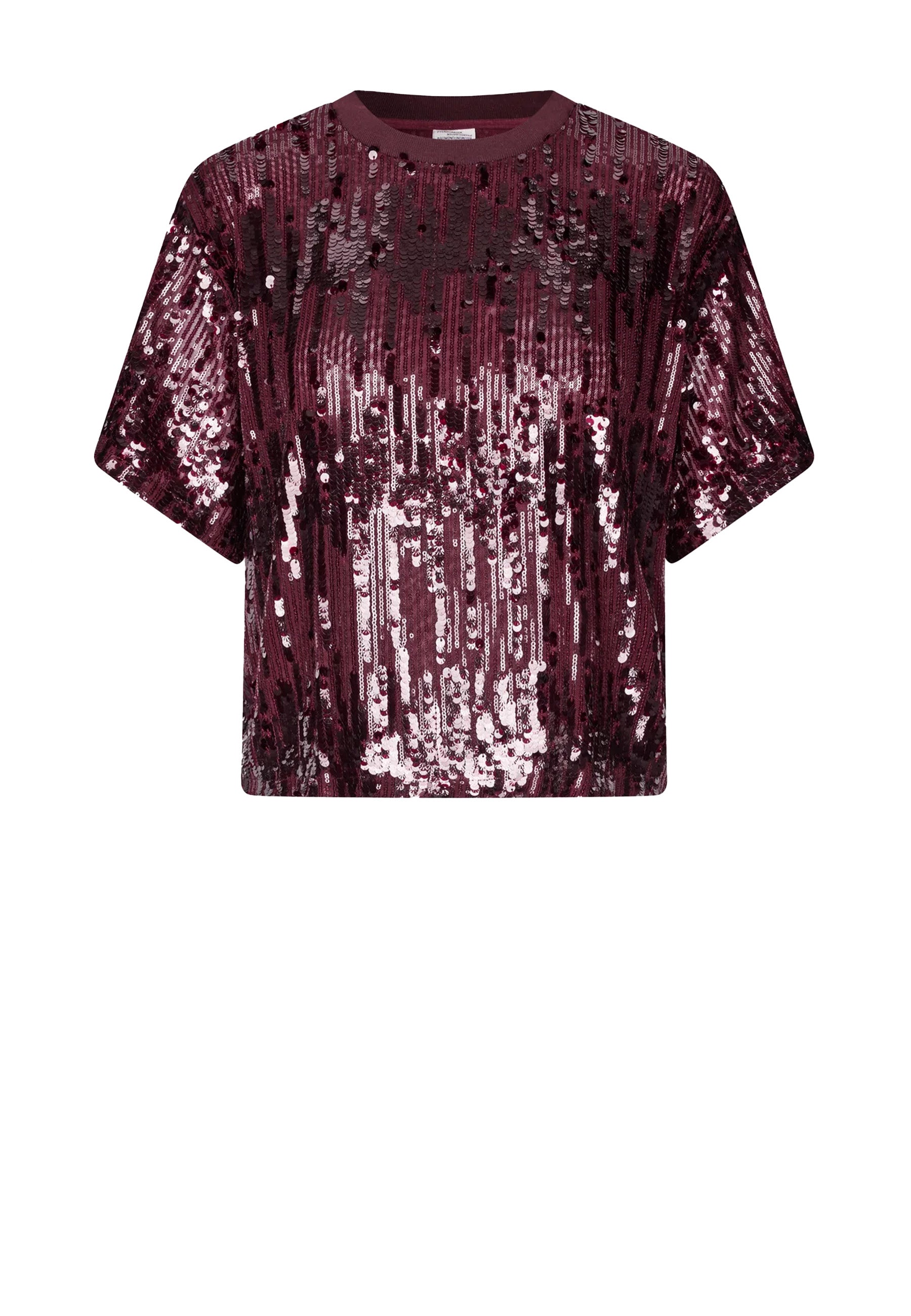 Juli Paillet T-shirt | Mørk Blommefarvet Perfekt