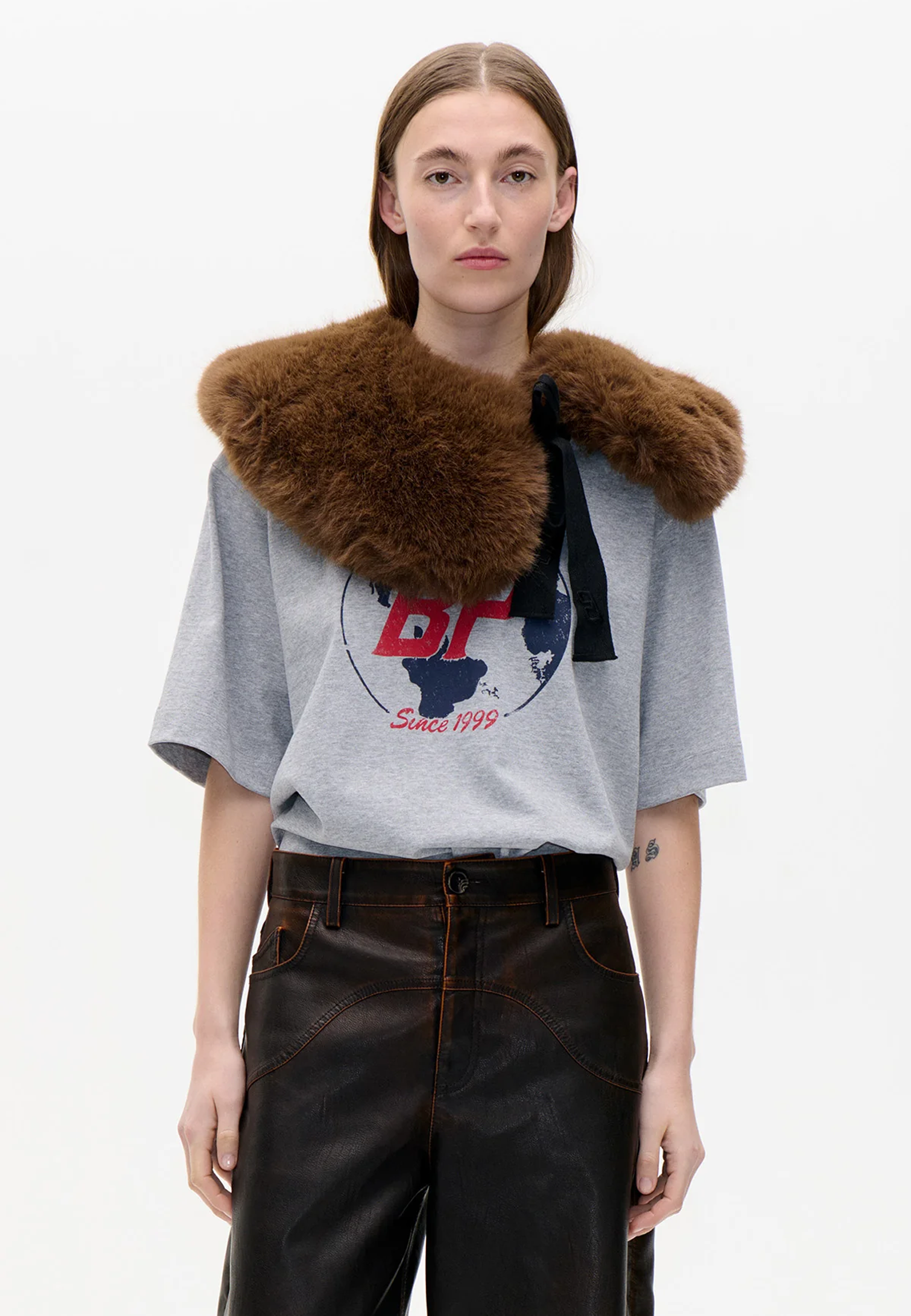 Lovina Faux Fur Kragen | Dark Brown