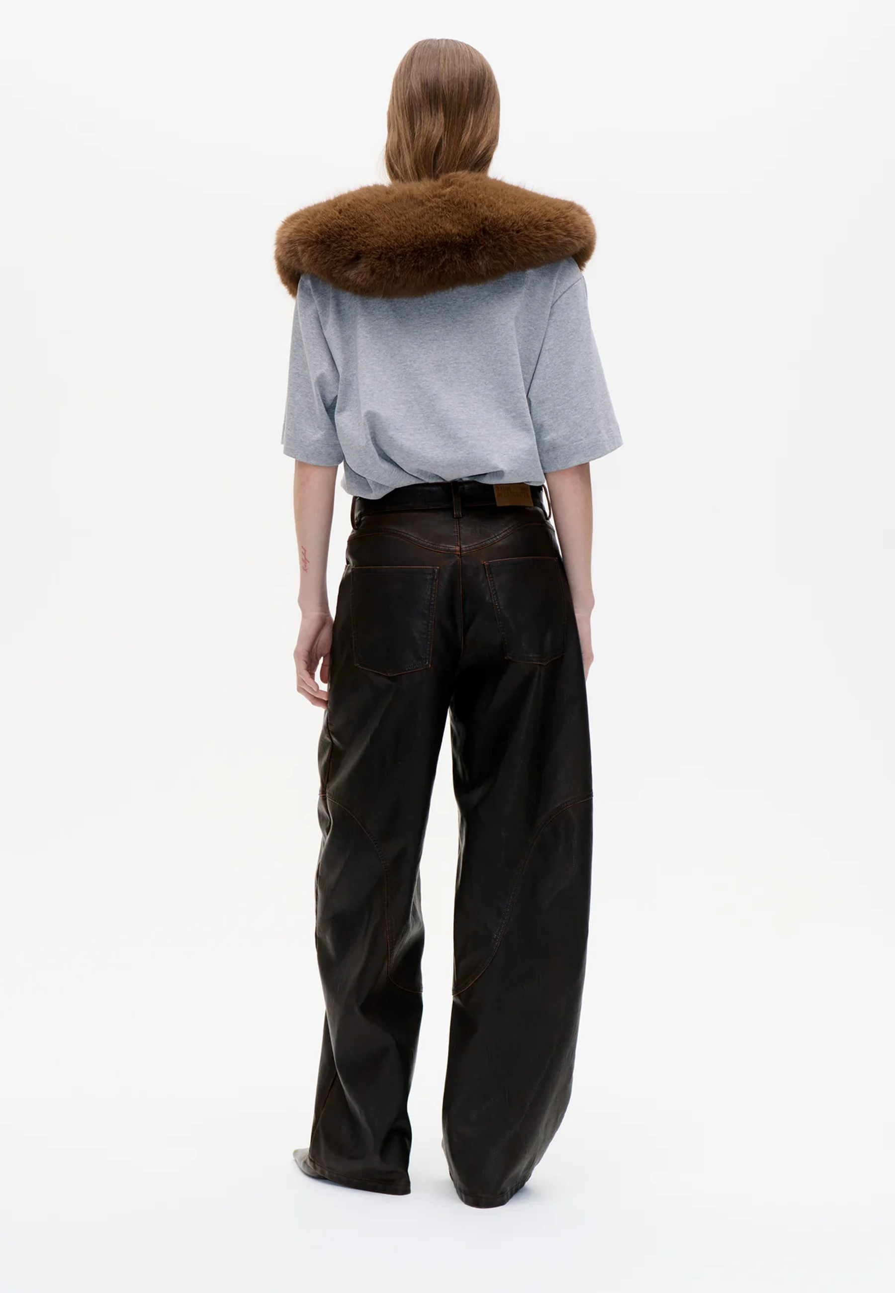 Lovina Faux Fur Kragen | Dark Brown