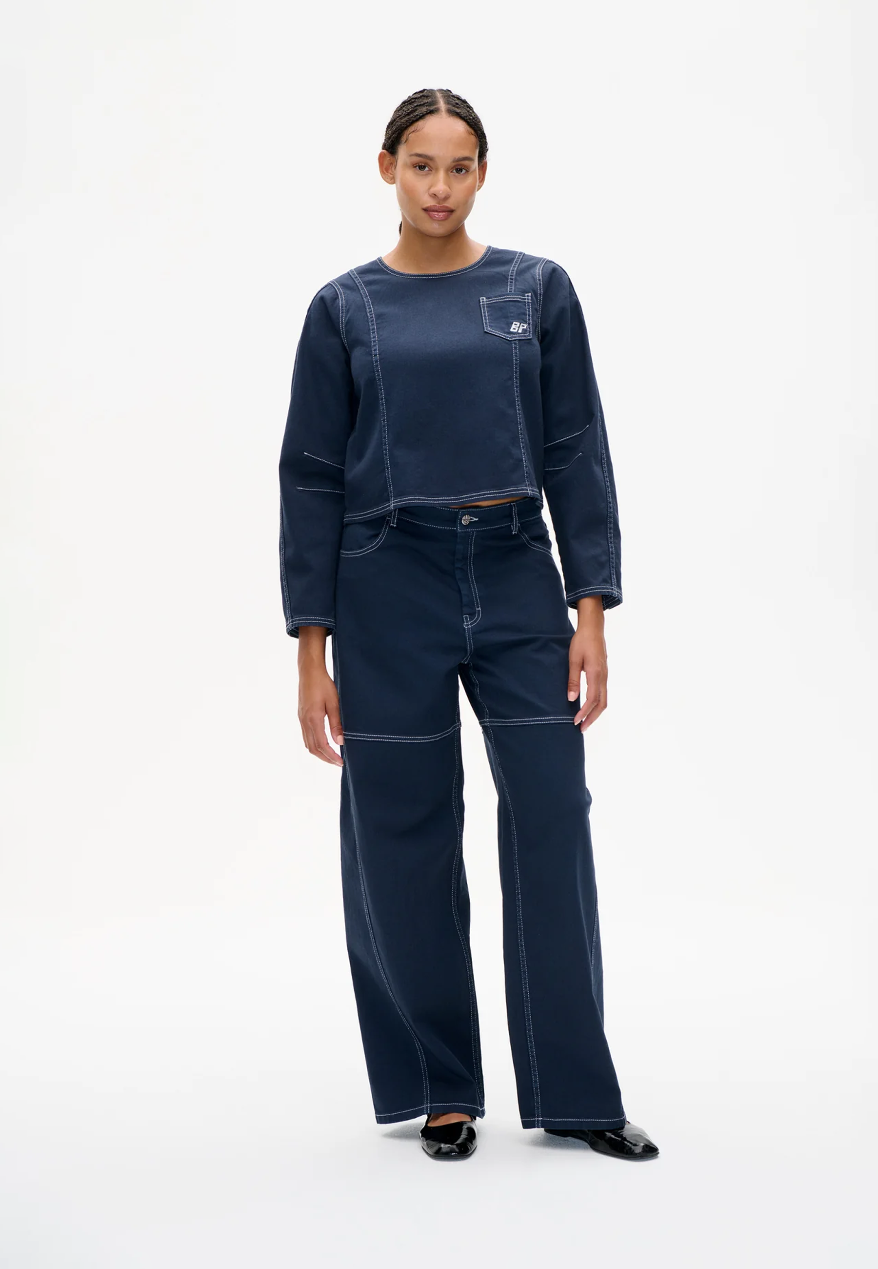 Madel Jeans Longsleeve | Total Eclipse Blue