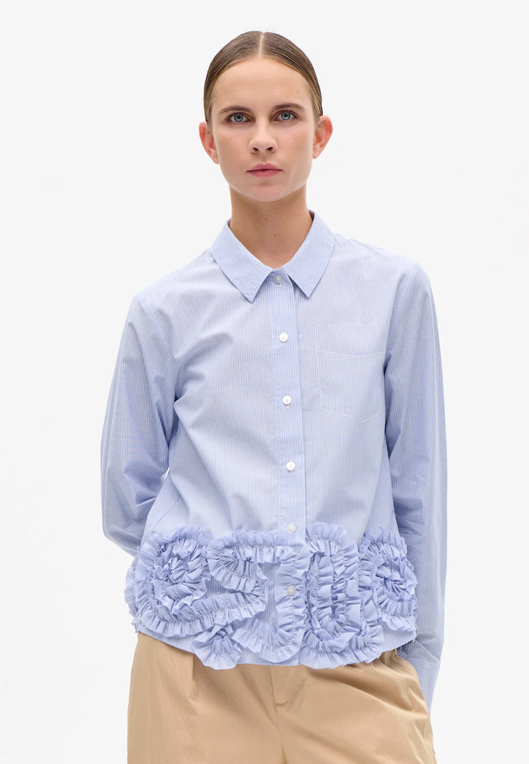 Mariel Bluse | Blue Heron Stripe