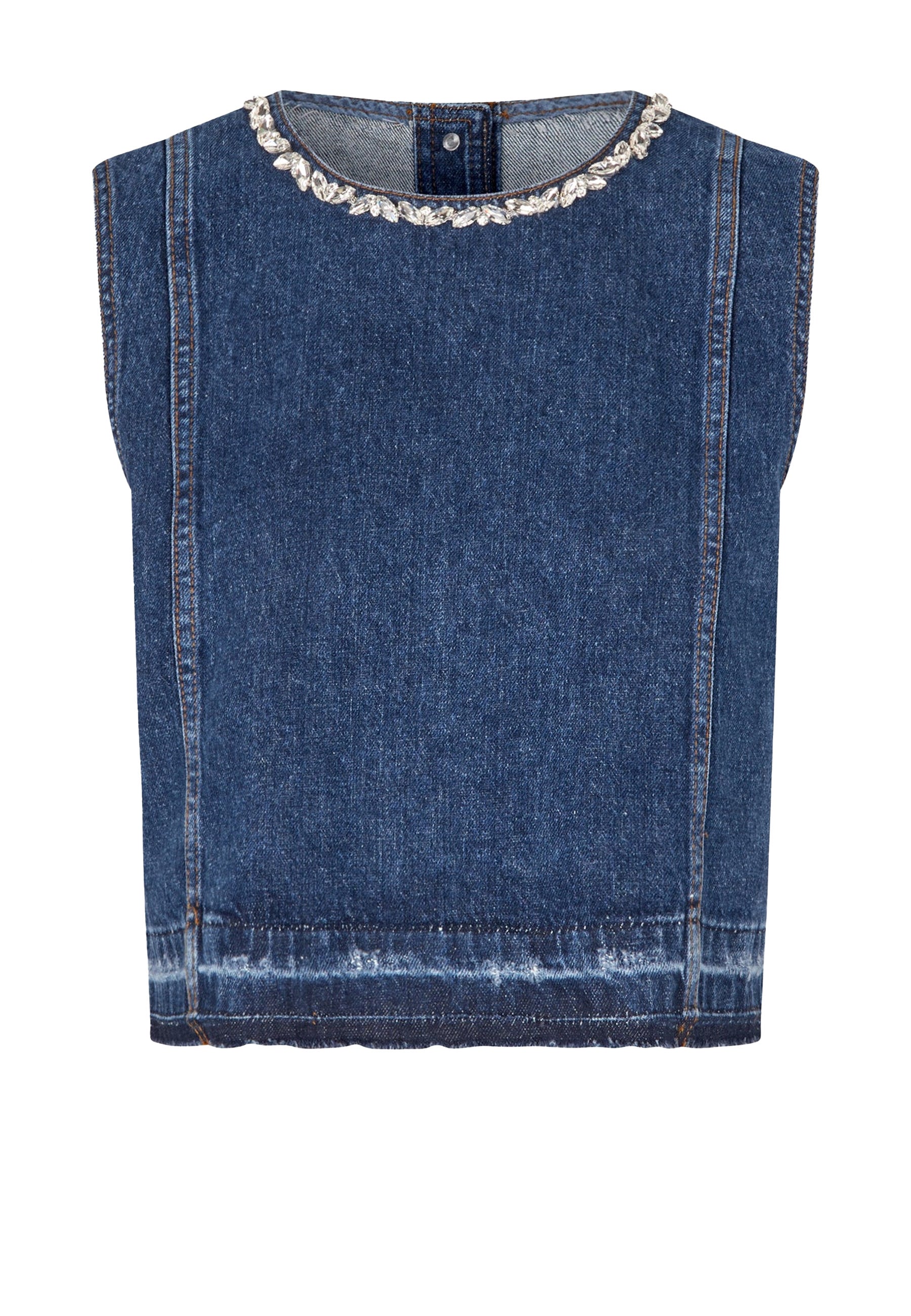 Medine denim top | Mørkeblå denim