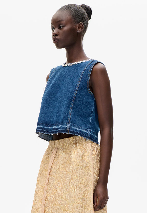 Medine Denimtop | Dark Blue Denim