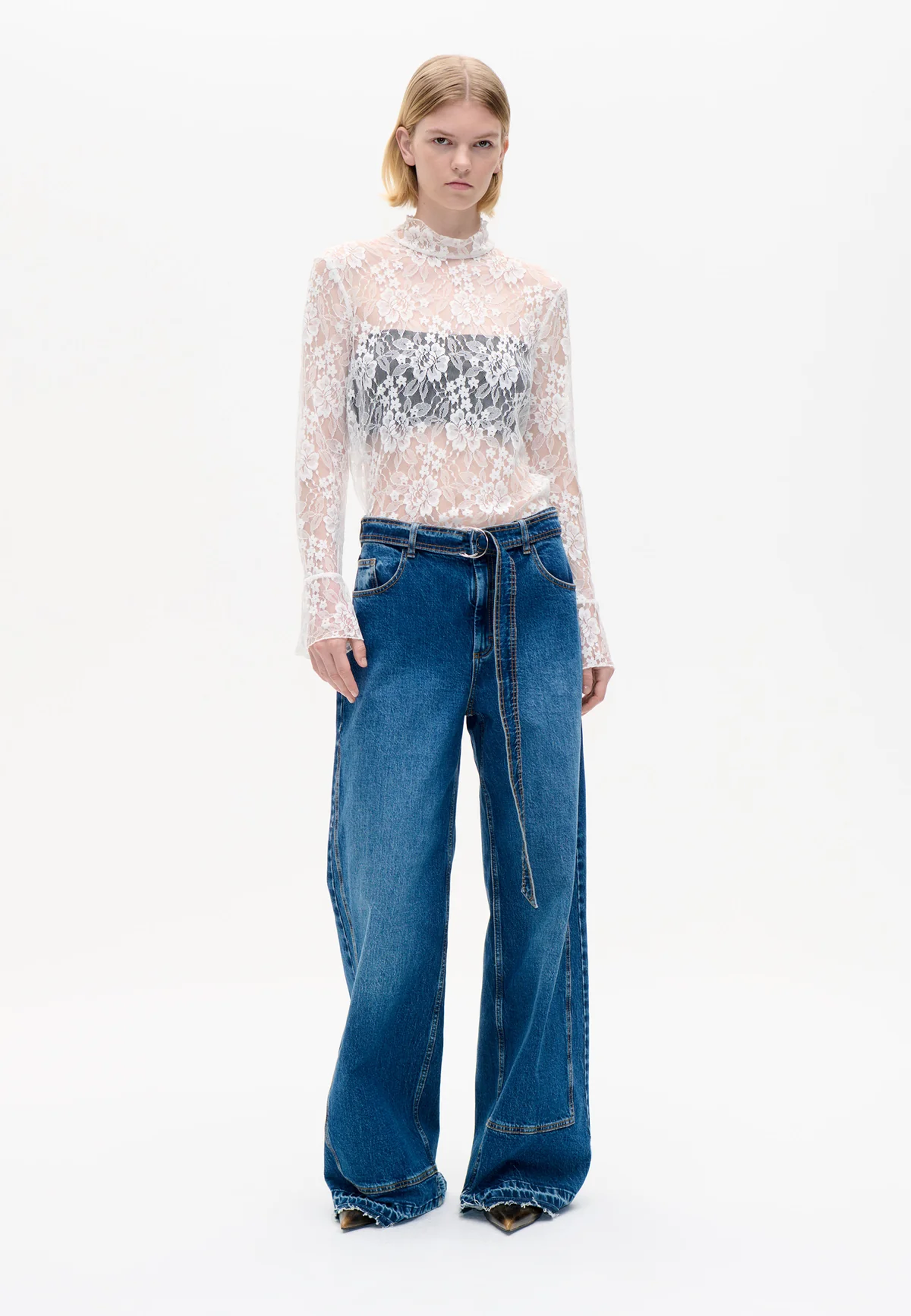 Meena Spitzen Bluse | Cloud Dancer