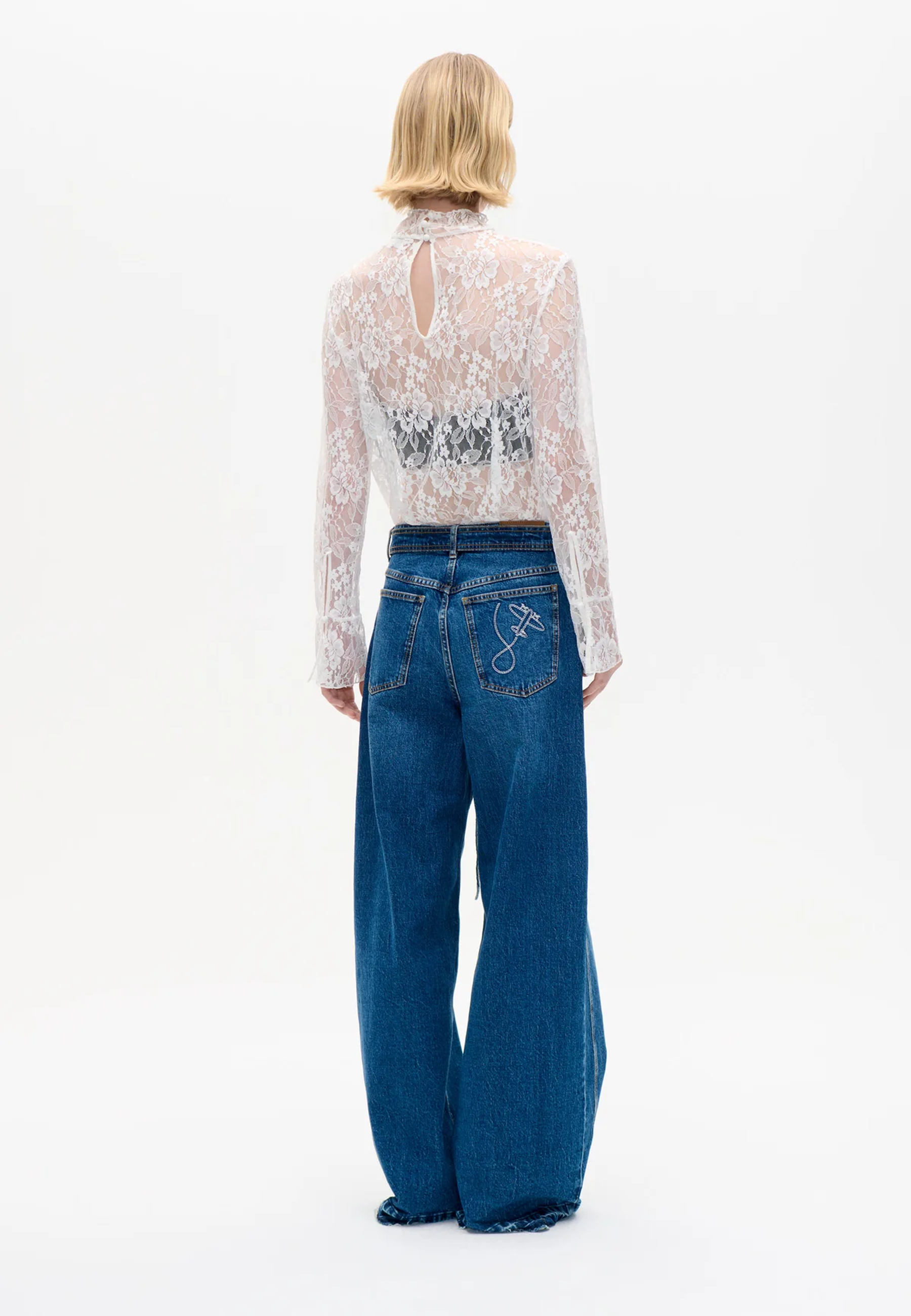 Meena Spitzen Bluse | Cloud Dancer