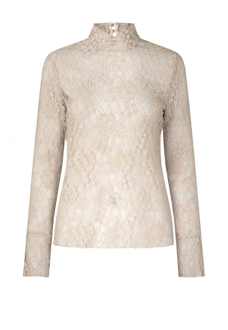 Meena Spitzen Longsleeve | White Sand