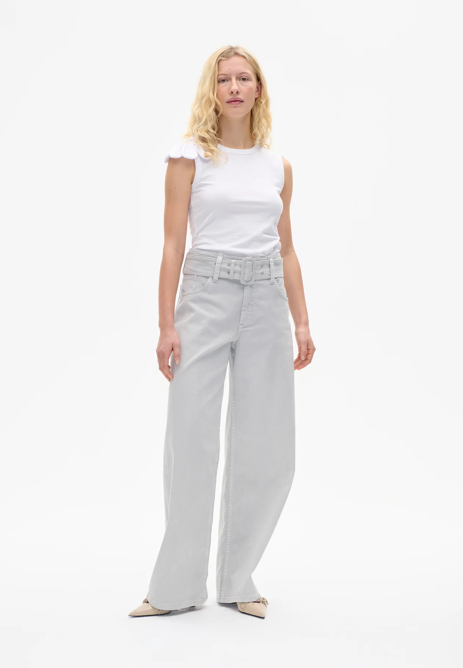 Nadja Wide Leg Jeans | Opal Gray