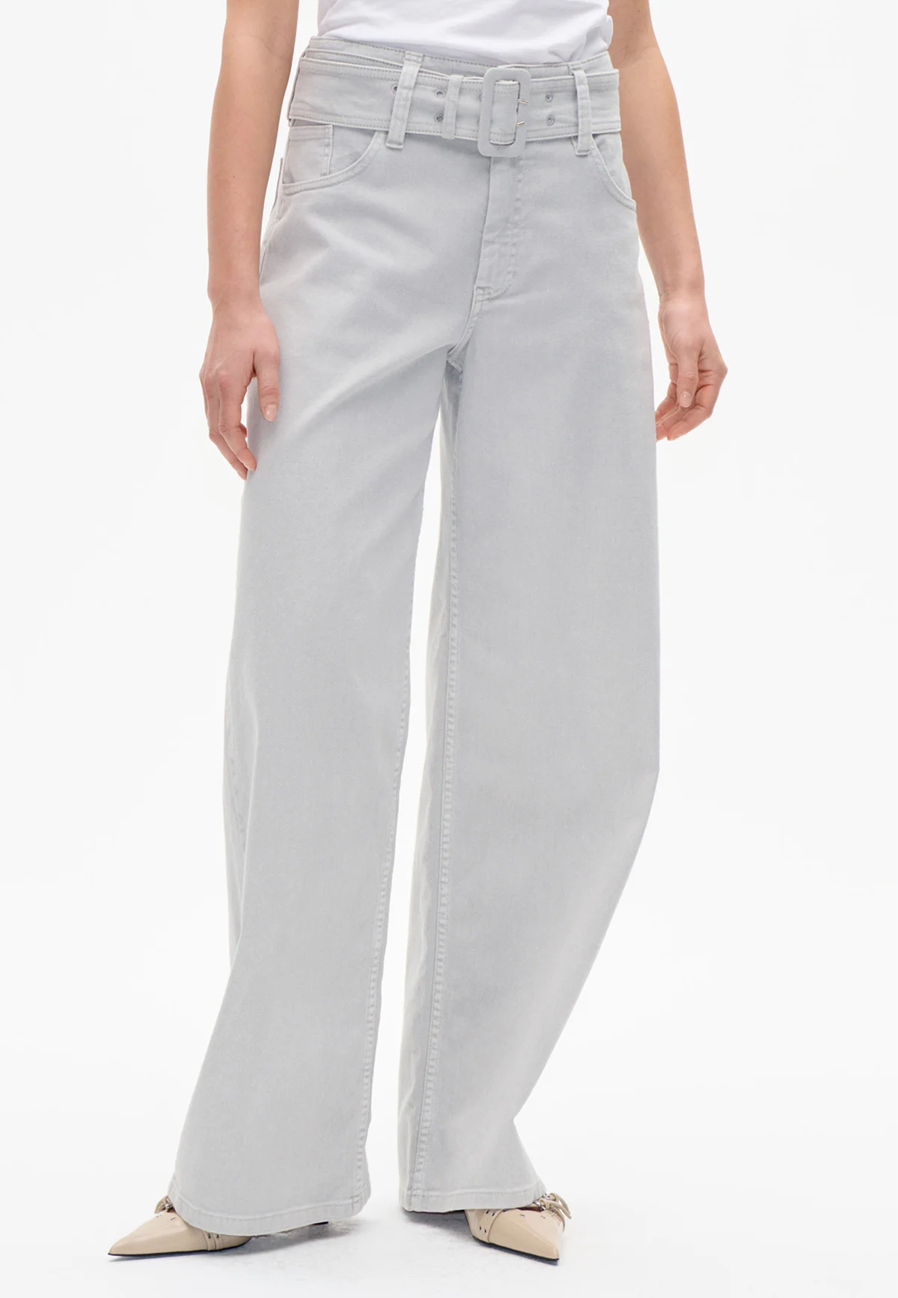 Nadja Wide Leg Jeans | Opal Gray