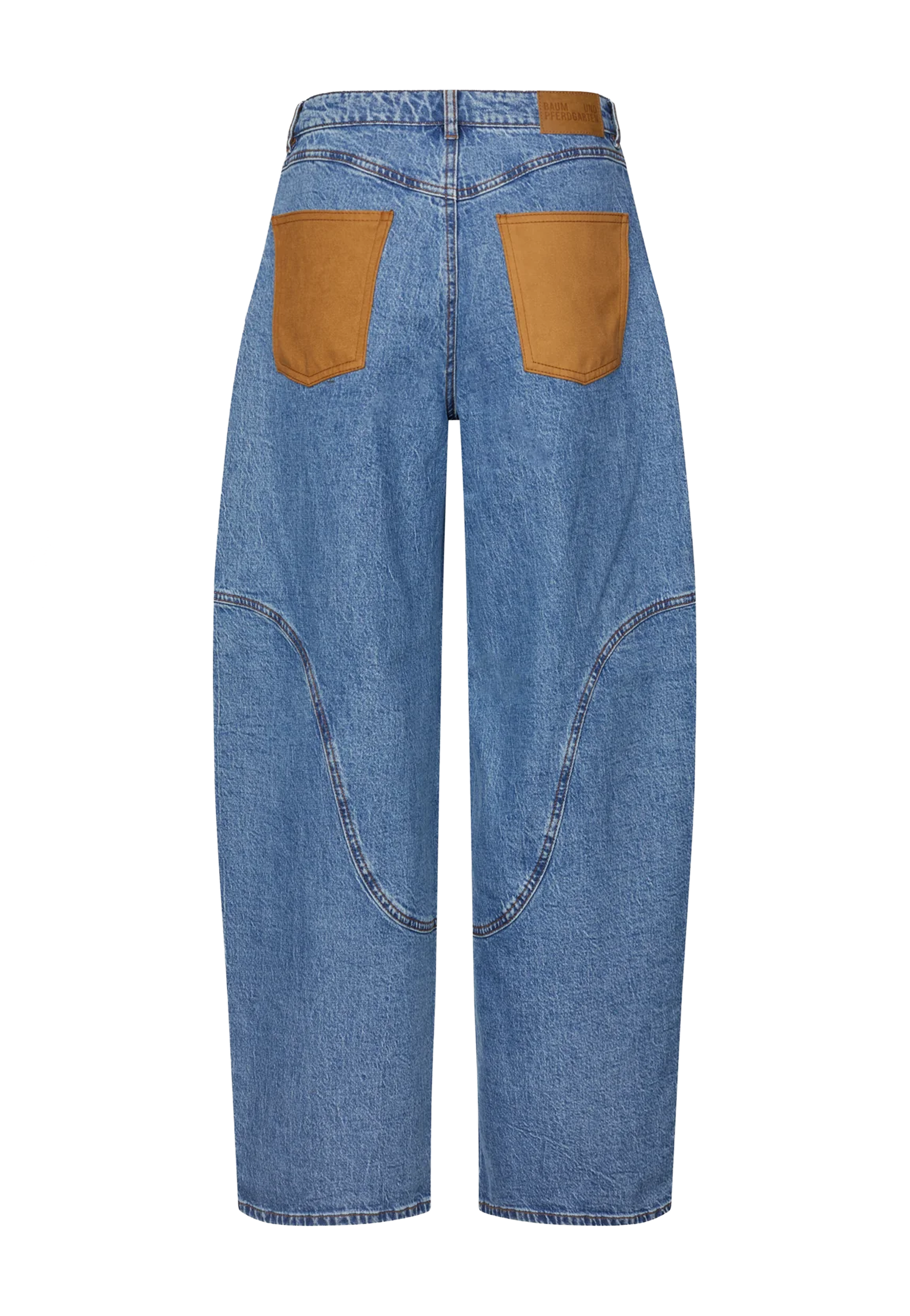 Napolen Barrel Fit Jeans | Denim Suede Mix