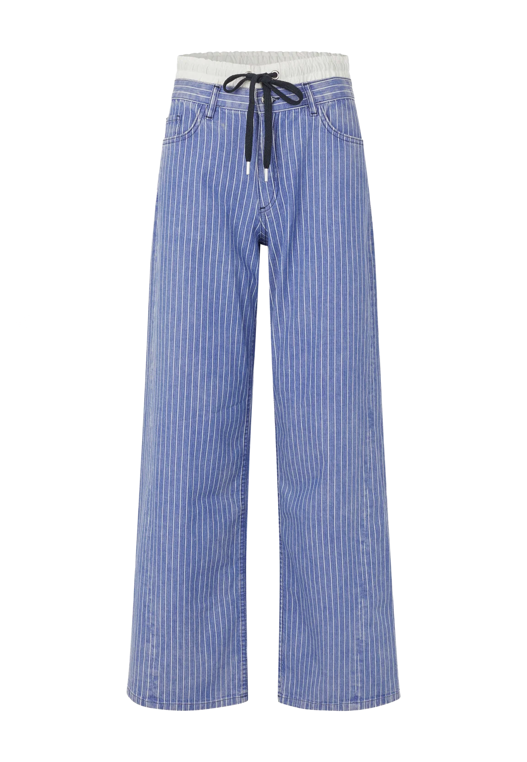 Nicolina Wide Leg Fit Jeans | Dutch Blue Stripe