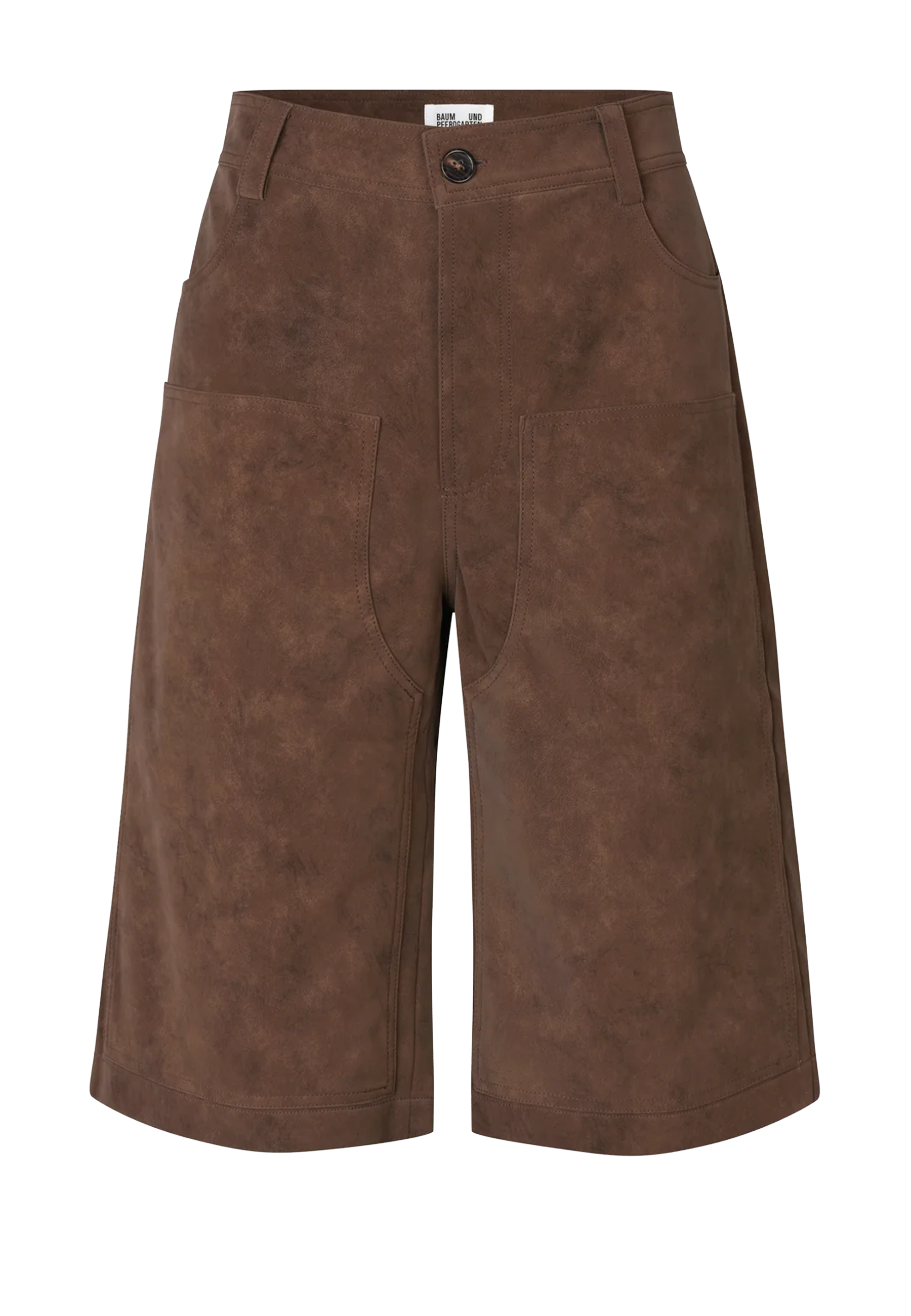 Numi Faux Lederbermuda | Coffee Bean Brown