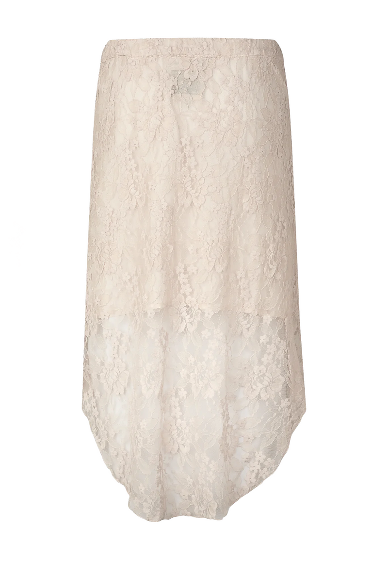 Selmo Spitzen Maxirock | White Sand