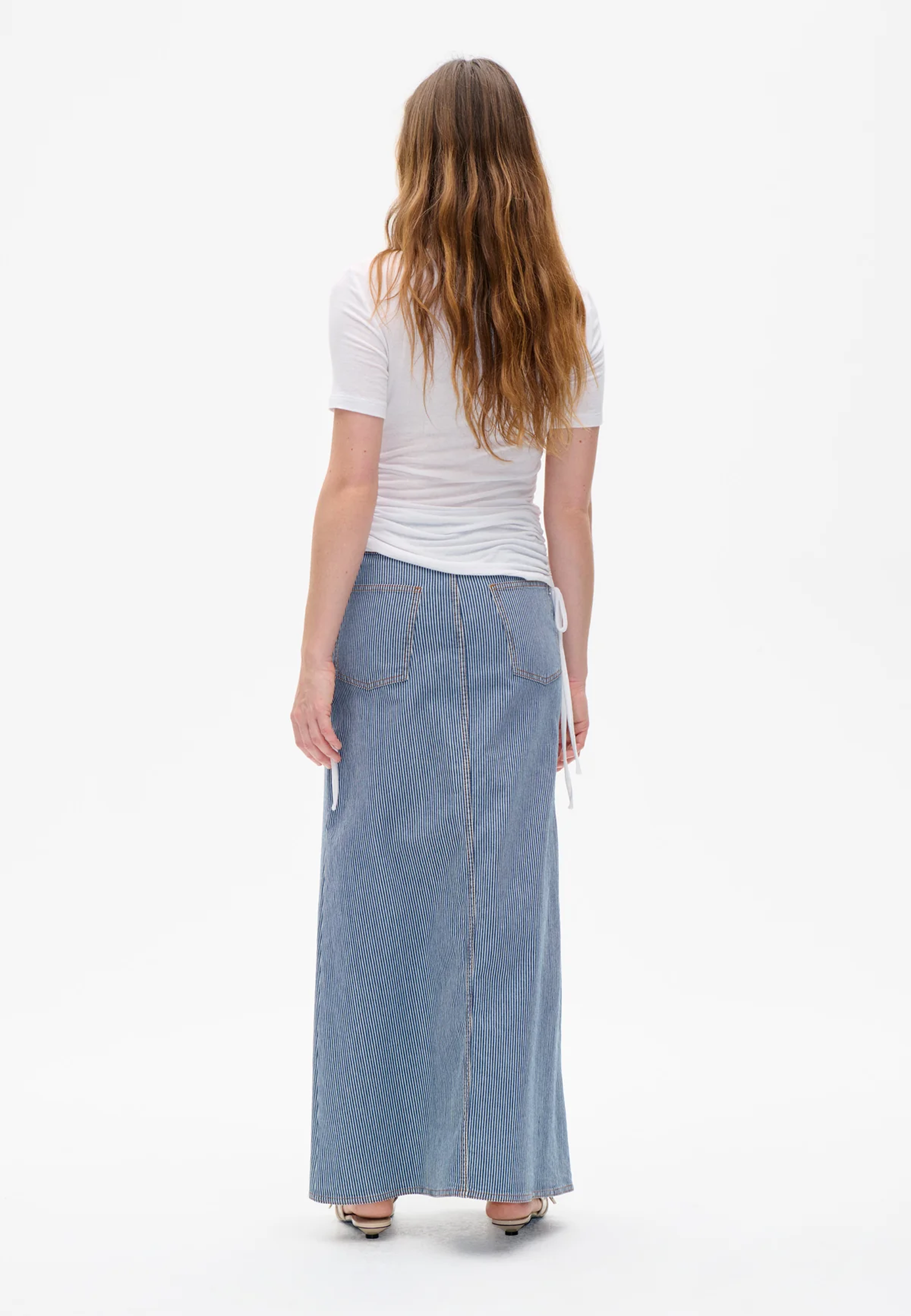 Sigge Maxi Jeans Rock | Milk Boy Stripe