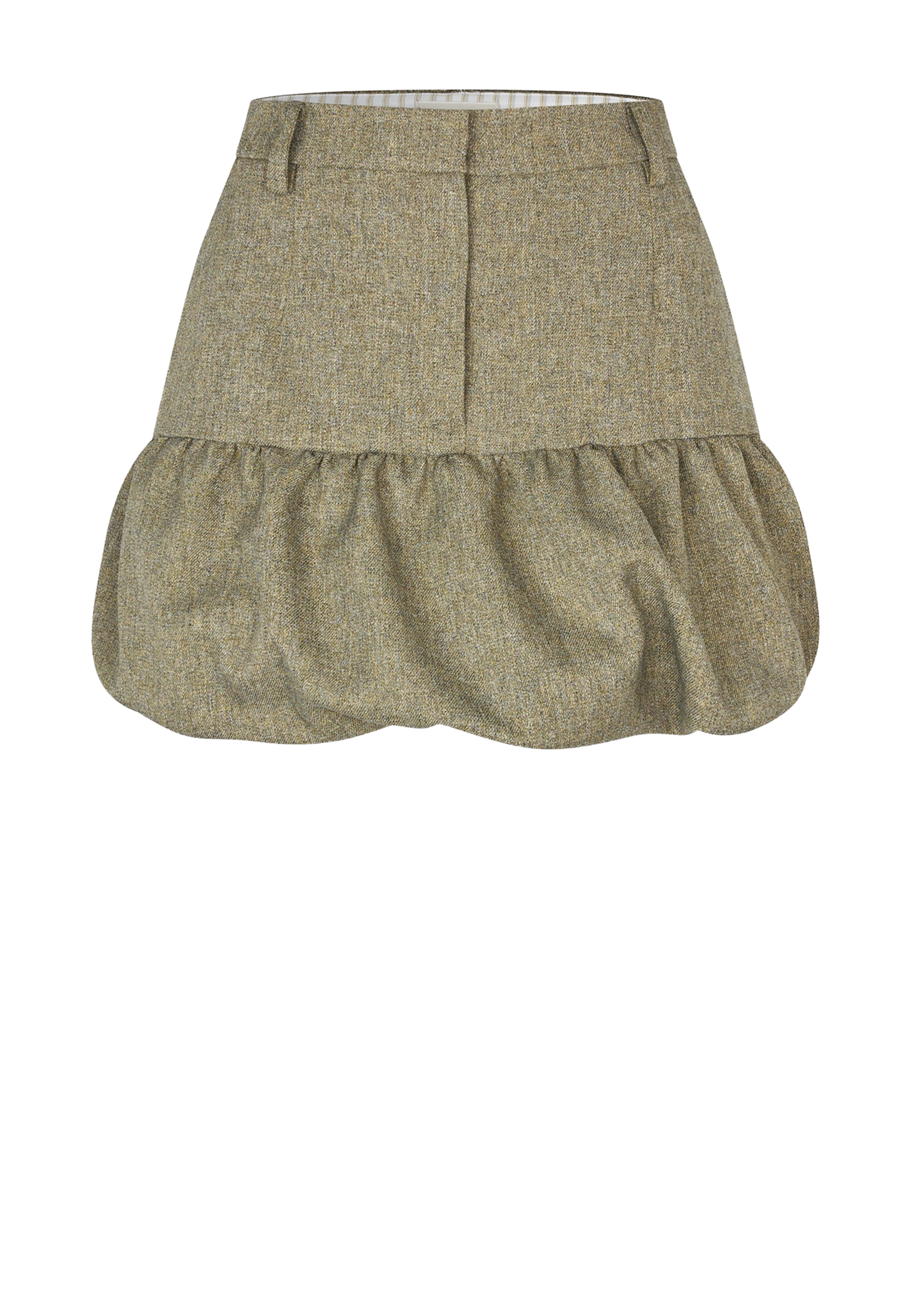 Sikita mini nederdel | Strågul tweed