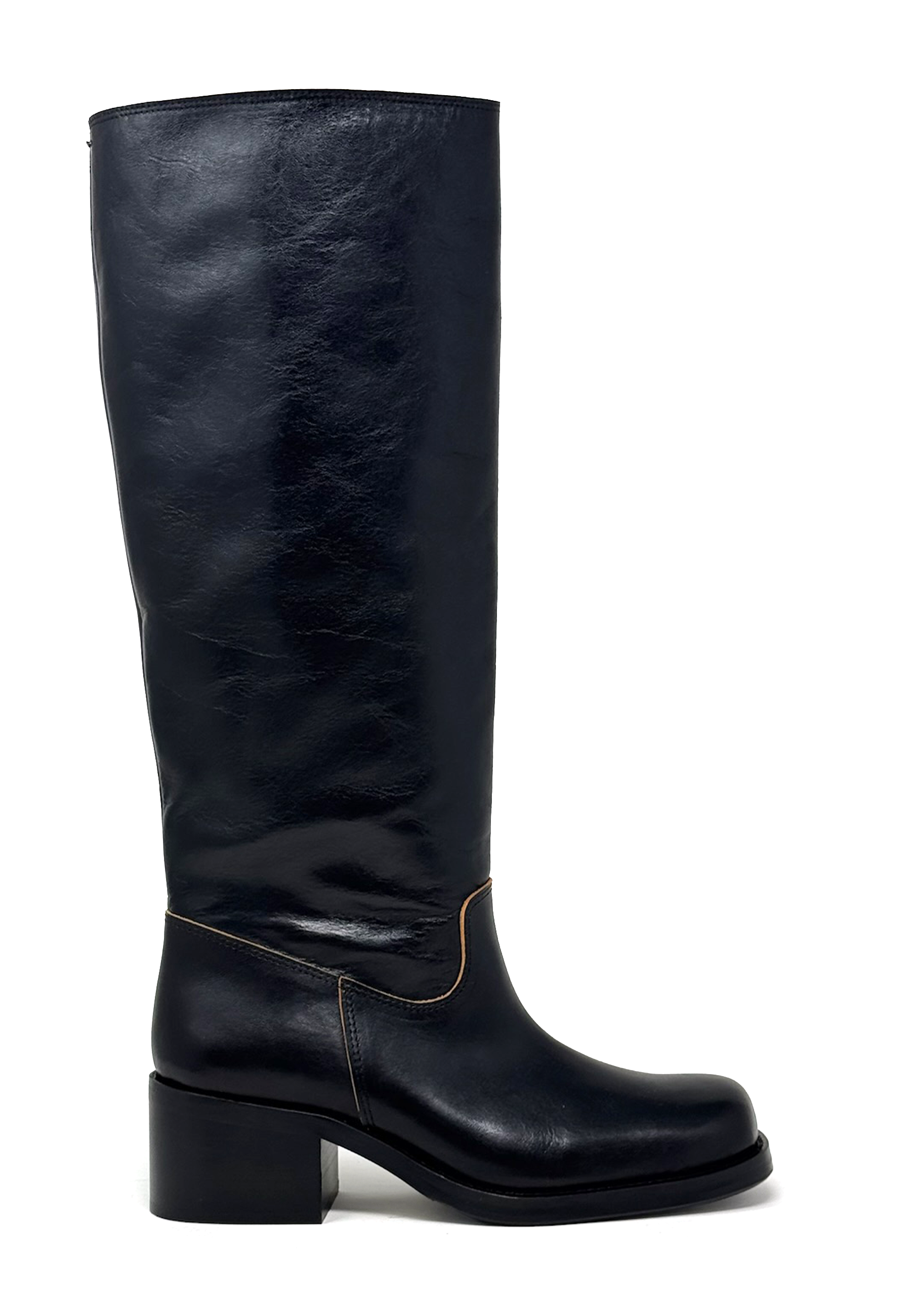 A8915 Heel Langschaft Boot | Black