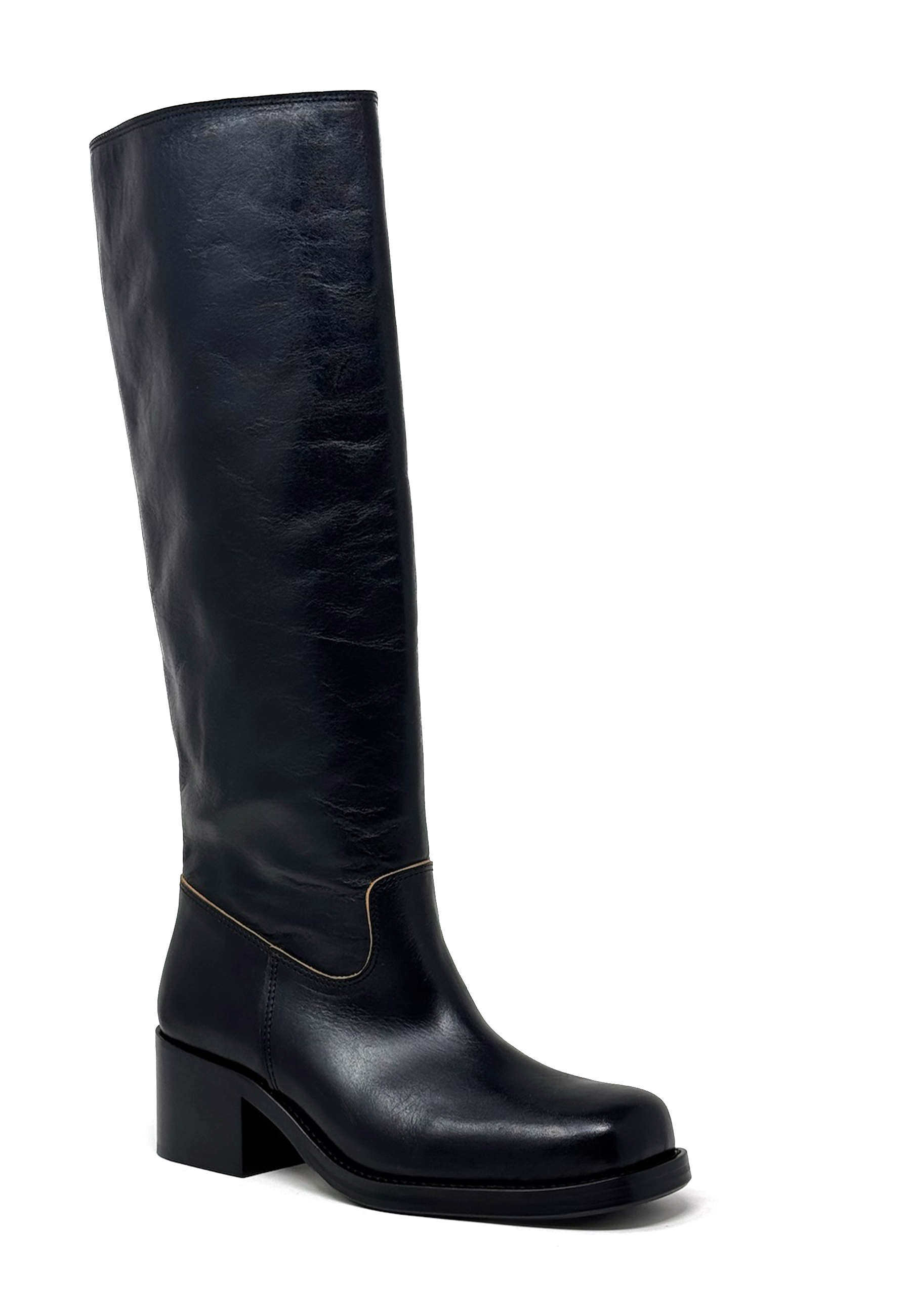 A8915 Heel Langschaft Boot | Black