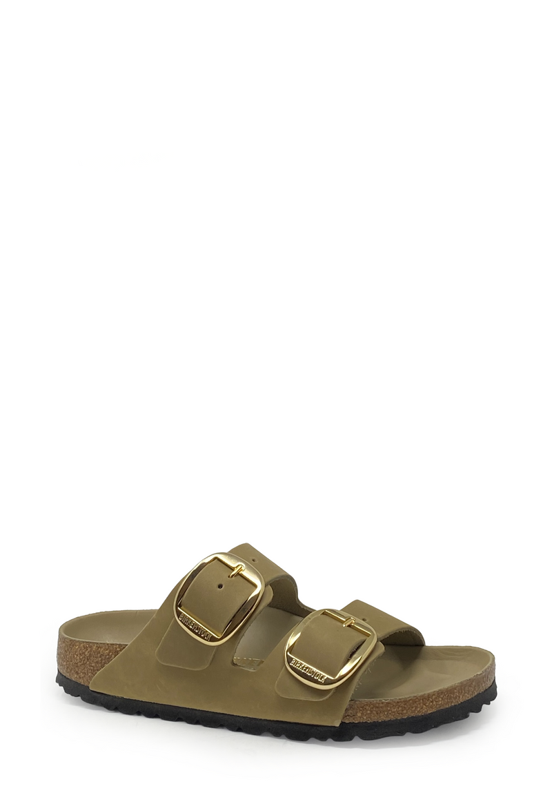 Arizona Big Buckle Pantolette | Tabacco Brown Oiled