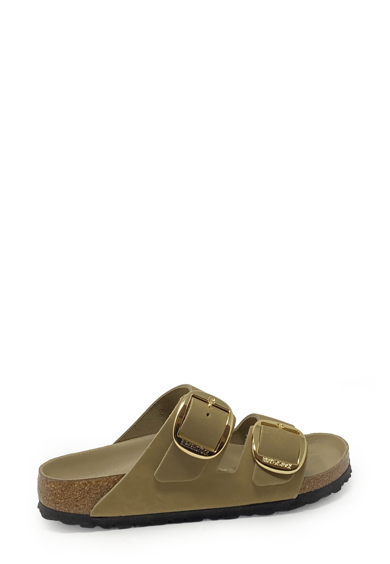 Arizona Big Buckle Pantolette | Tabacco Brown Oiled