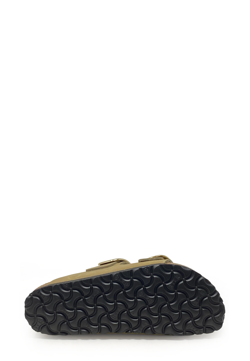 Arizona Big Buckle Pantolette | Tabacco Brown Oiled