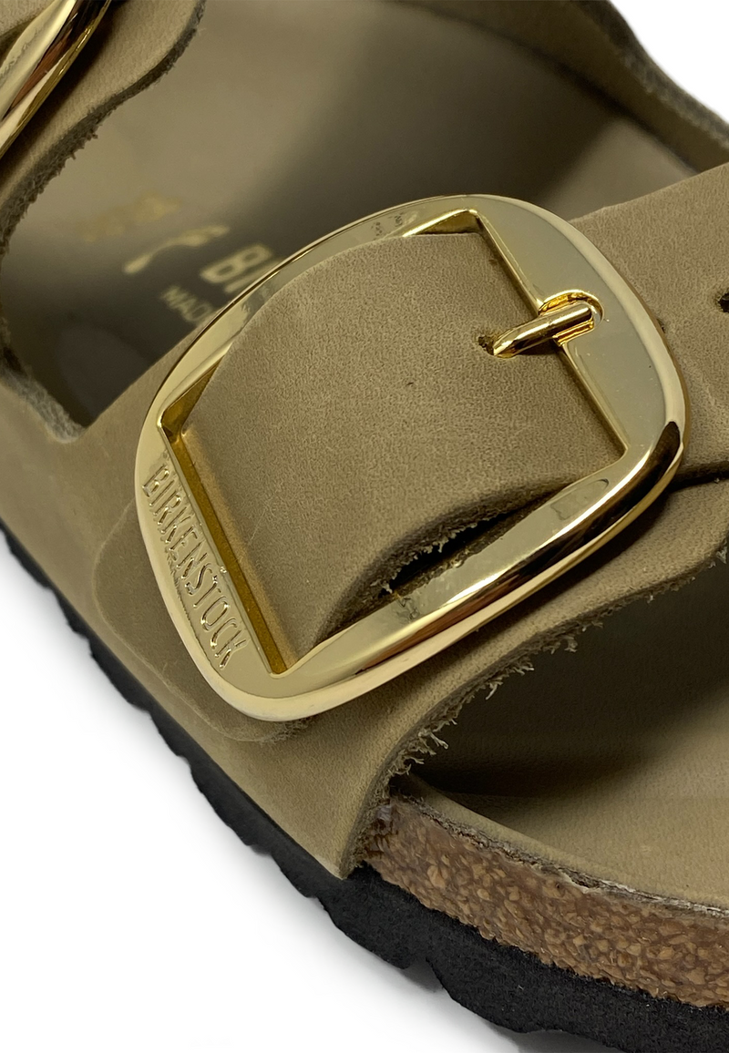 Arizona Big Buckle Pantolette | Tabacco Brown Oiled
