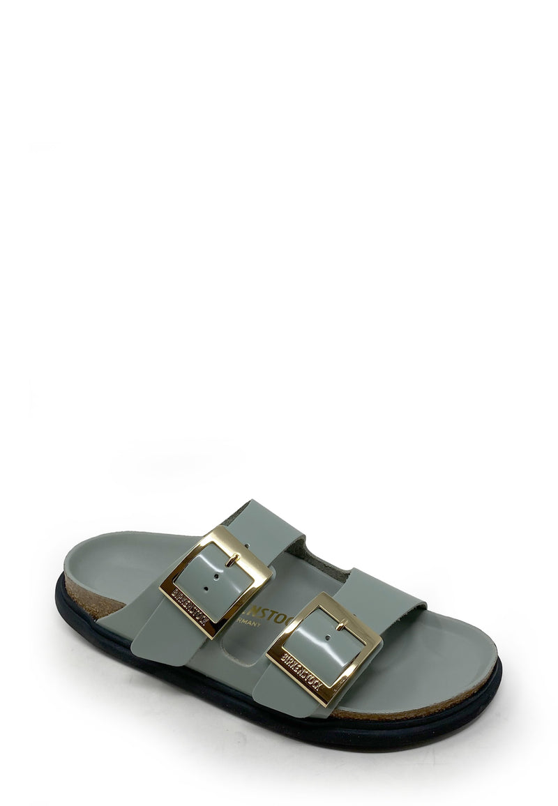 Arizona Droplet Buckle Pantolette | Pure Sage High Shine