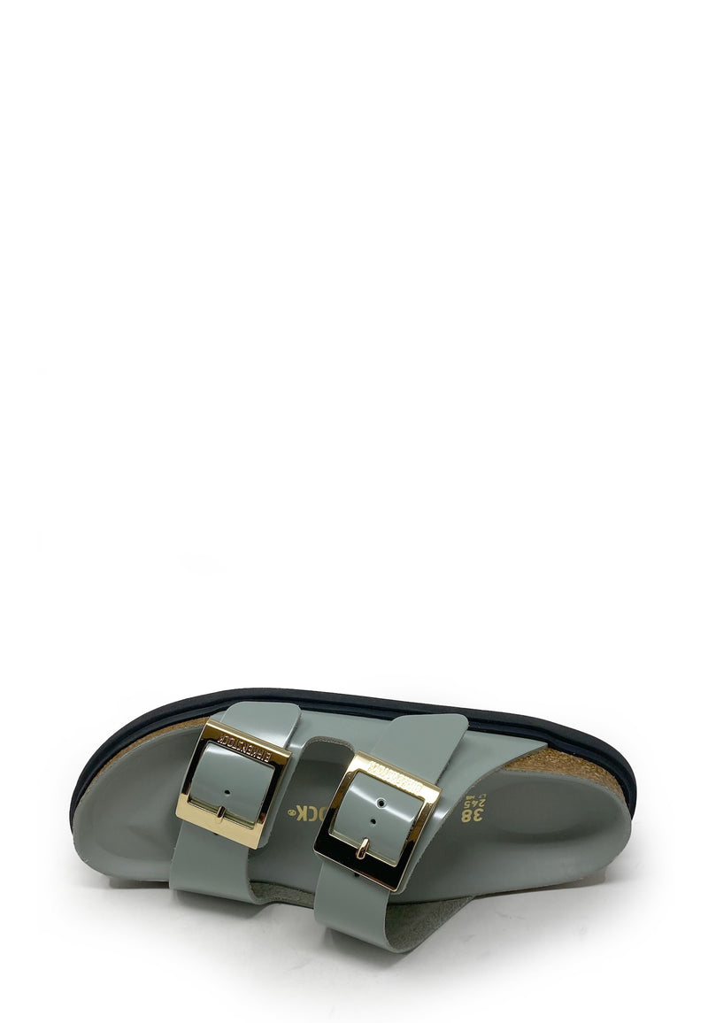 Arizona Droplet Buckle Pantolette | Pure Sage High Shine