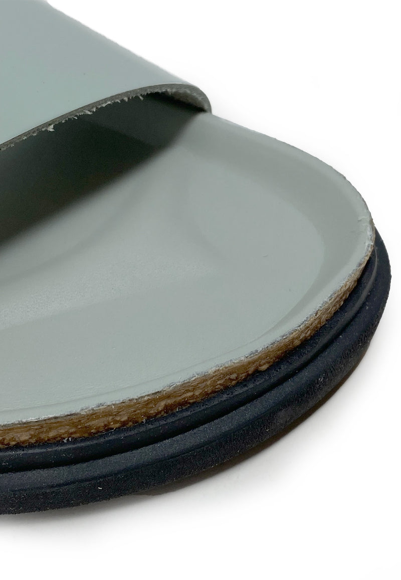 Arizona Droplet Buckle Pantolette | Pure Sage High Shine