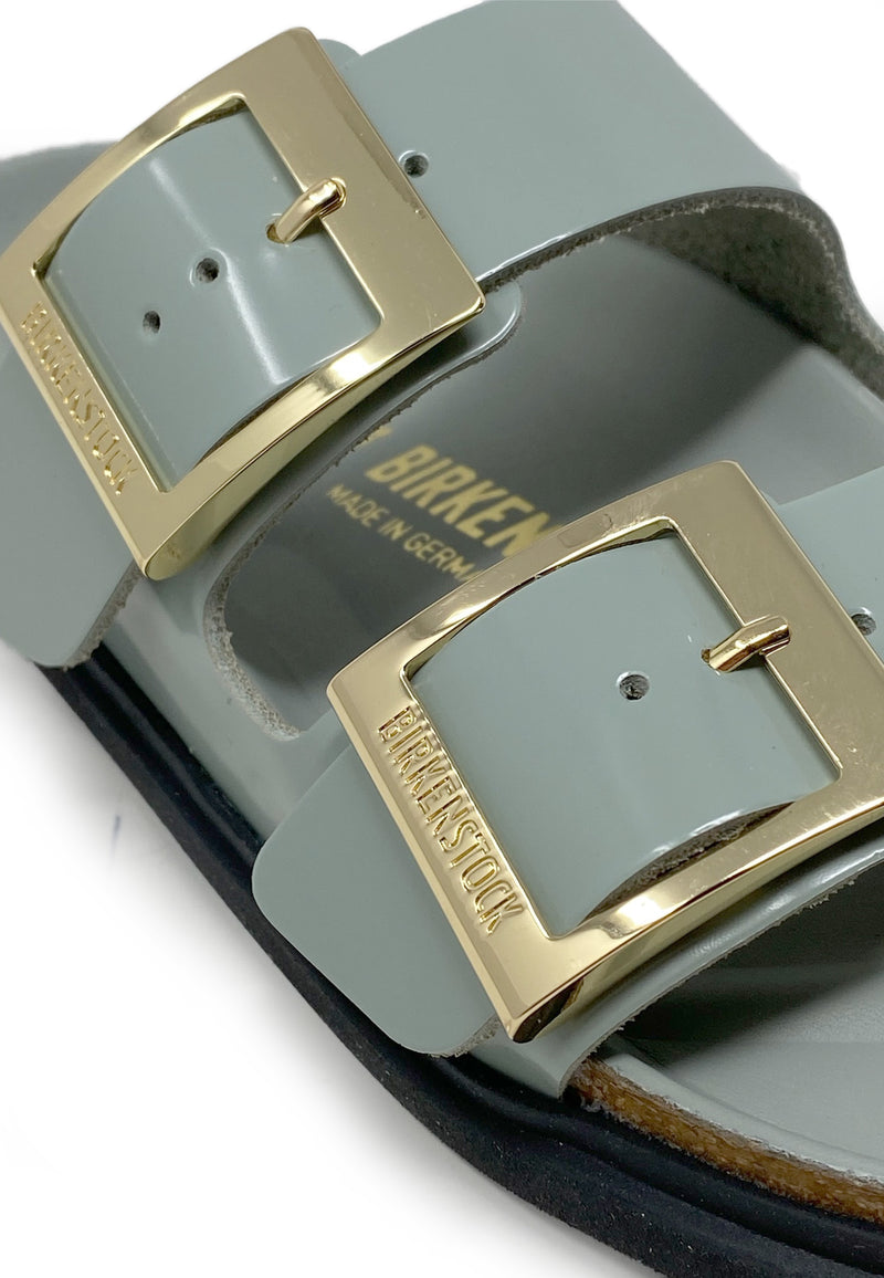 Arizona Droplet Buckle Pantolette | Pure Sage High Shine