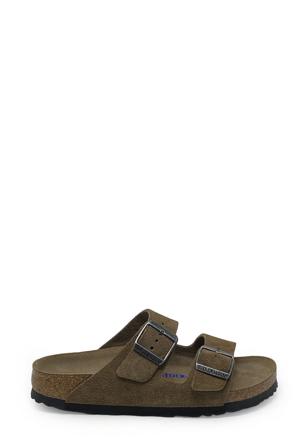 Arizona Soft Footbed Pantolette | Dark Tea Suede