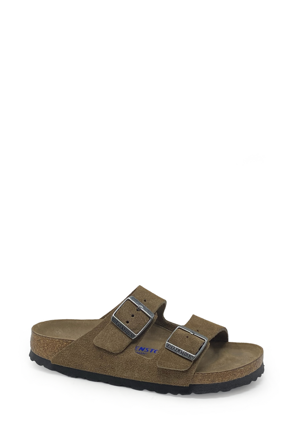Arizona Soft Footbed Pantolette | Dark Tea Suede