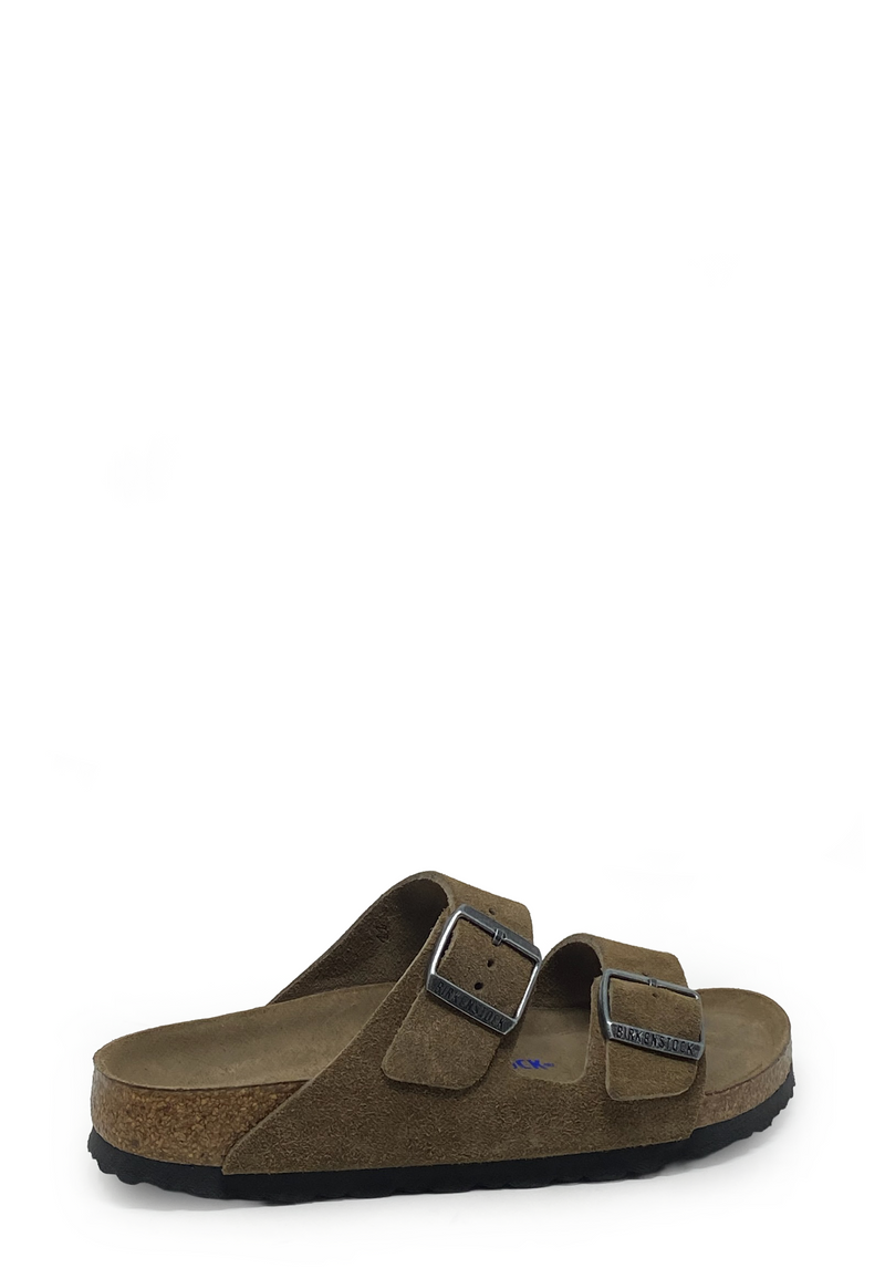 Arizona Soft Footbed Pantolette | Dark Tea Suede