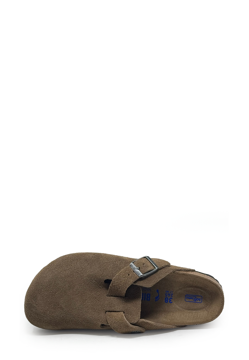 Boston Soft Footbed Clog | Dark Tea Suede