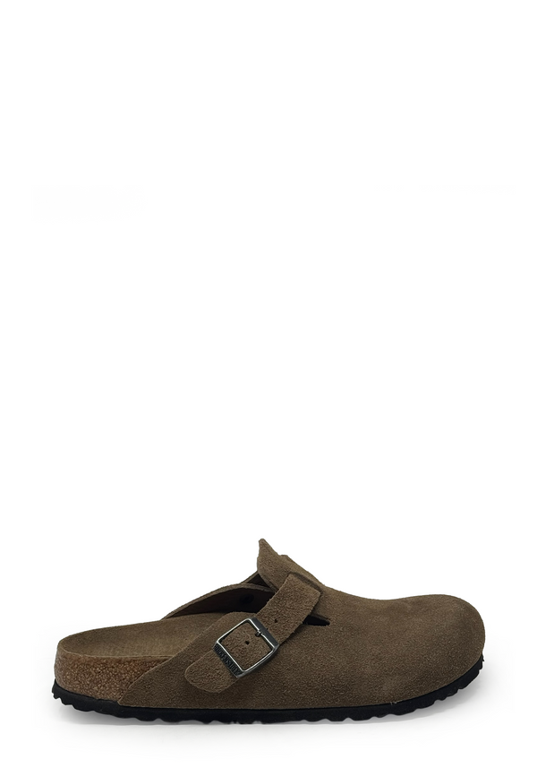 Boston Soft Footbed Clog | Dark Tea Suede
