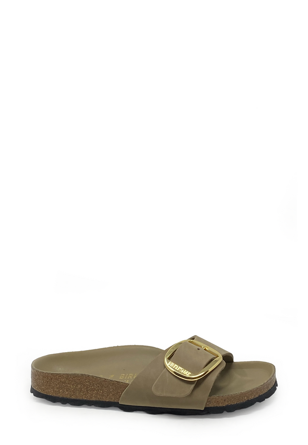 Madrid Big Buckle Pantolette | Tabacco Brown Oiled