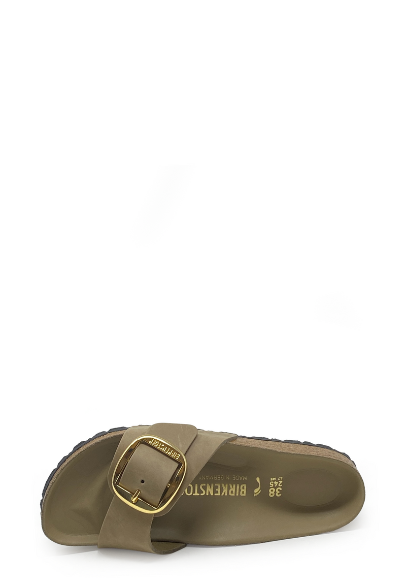 Madrid Big Buckle Pantolette | Tabacco Brown Oiled